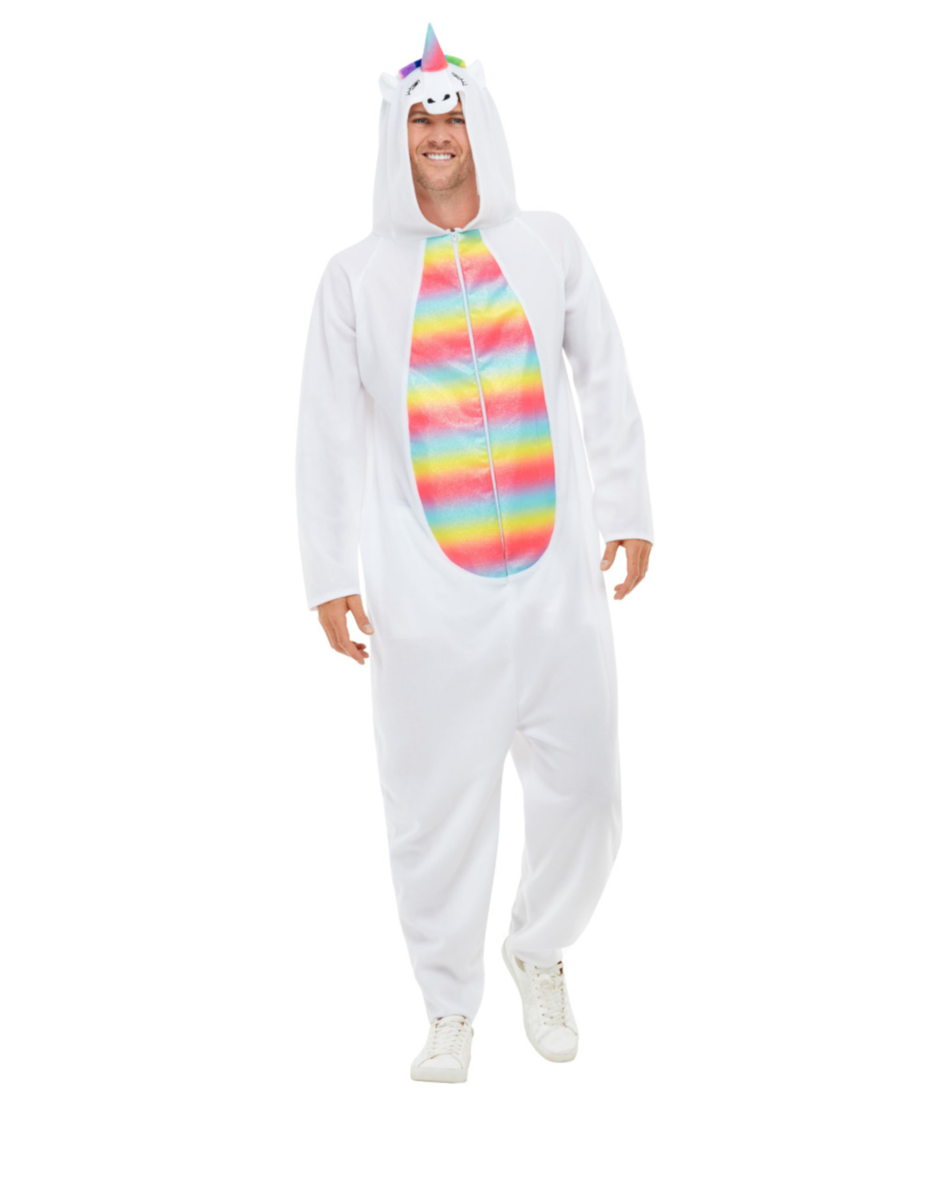 Déguisement licorne blanche et multicolore adulte