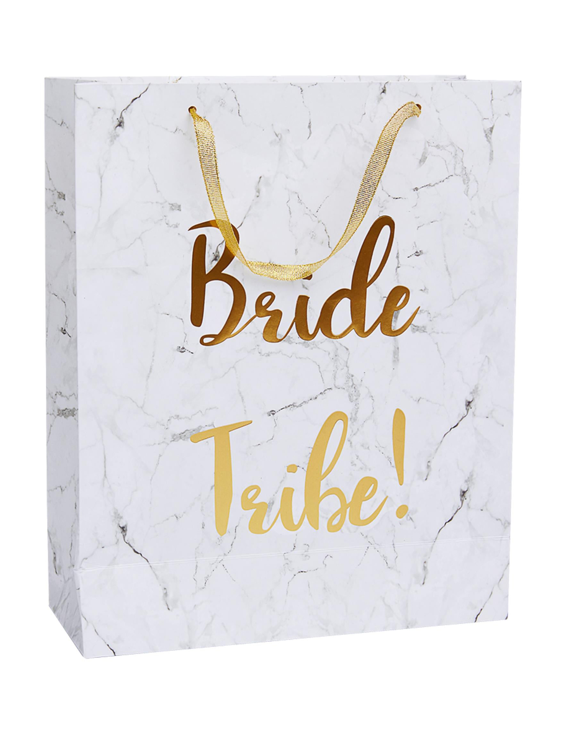 Sac cadeau marbre Bride Tribe EVJF 32 x 25 cm