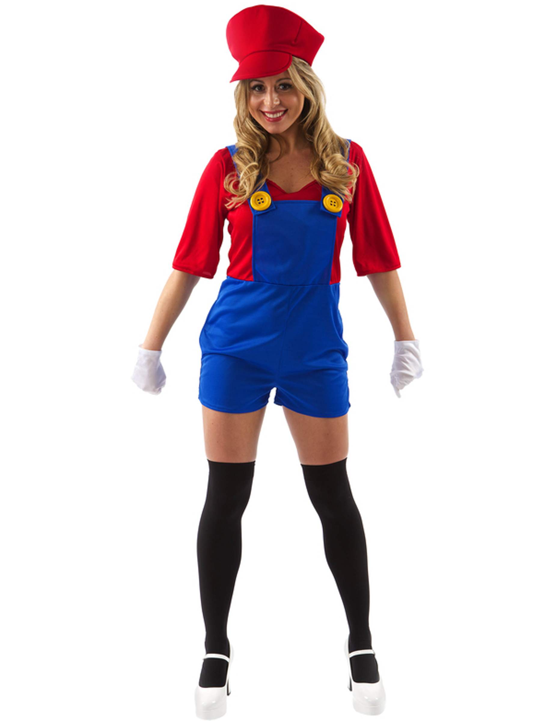 Déguisement plombier short rouge femme