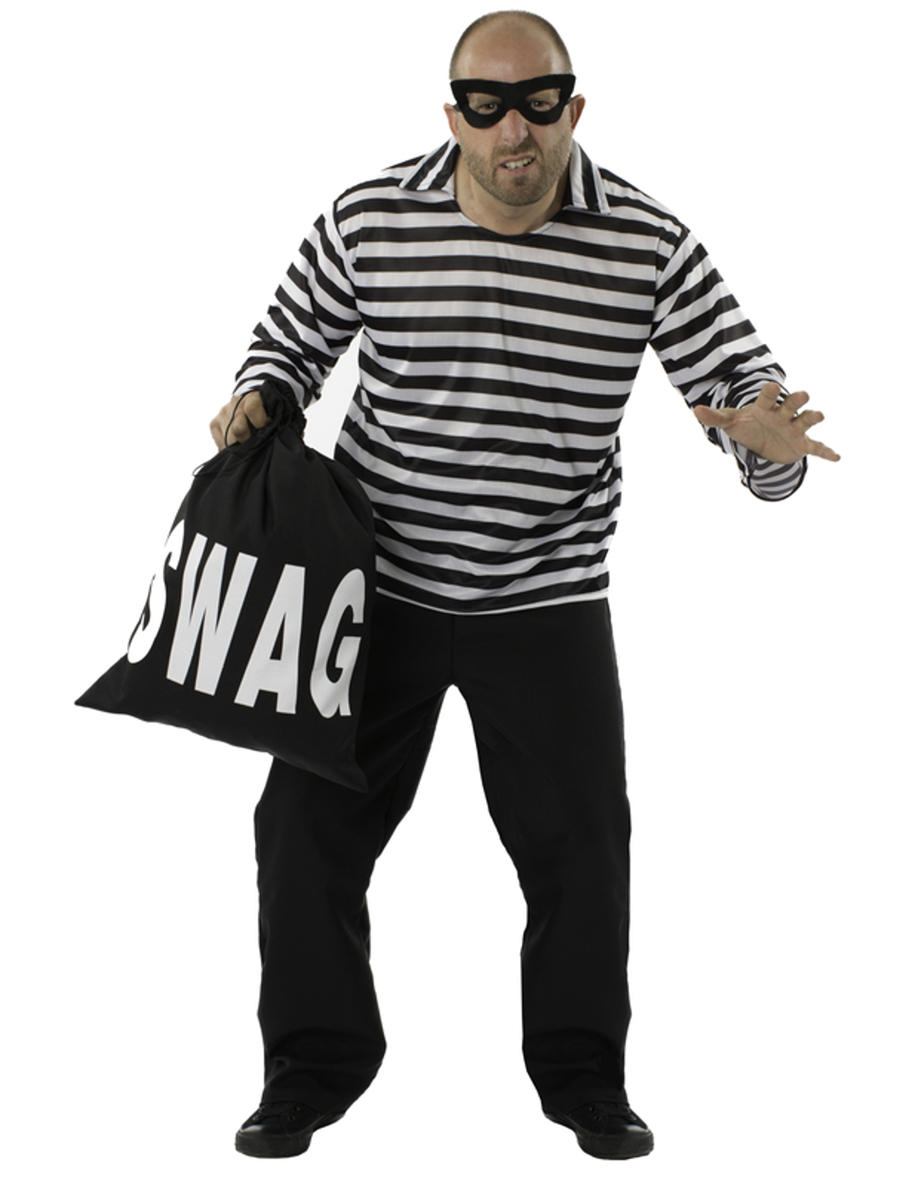 Déguisement cambrioleur rayé homme