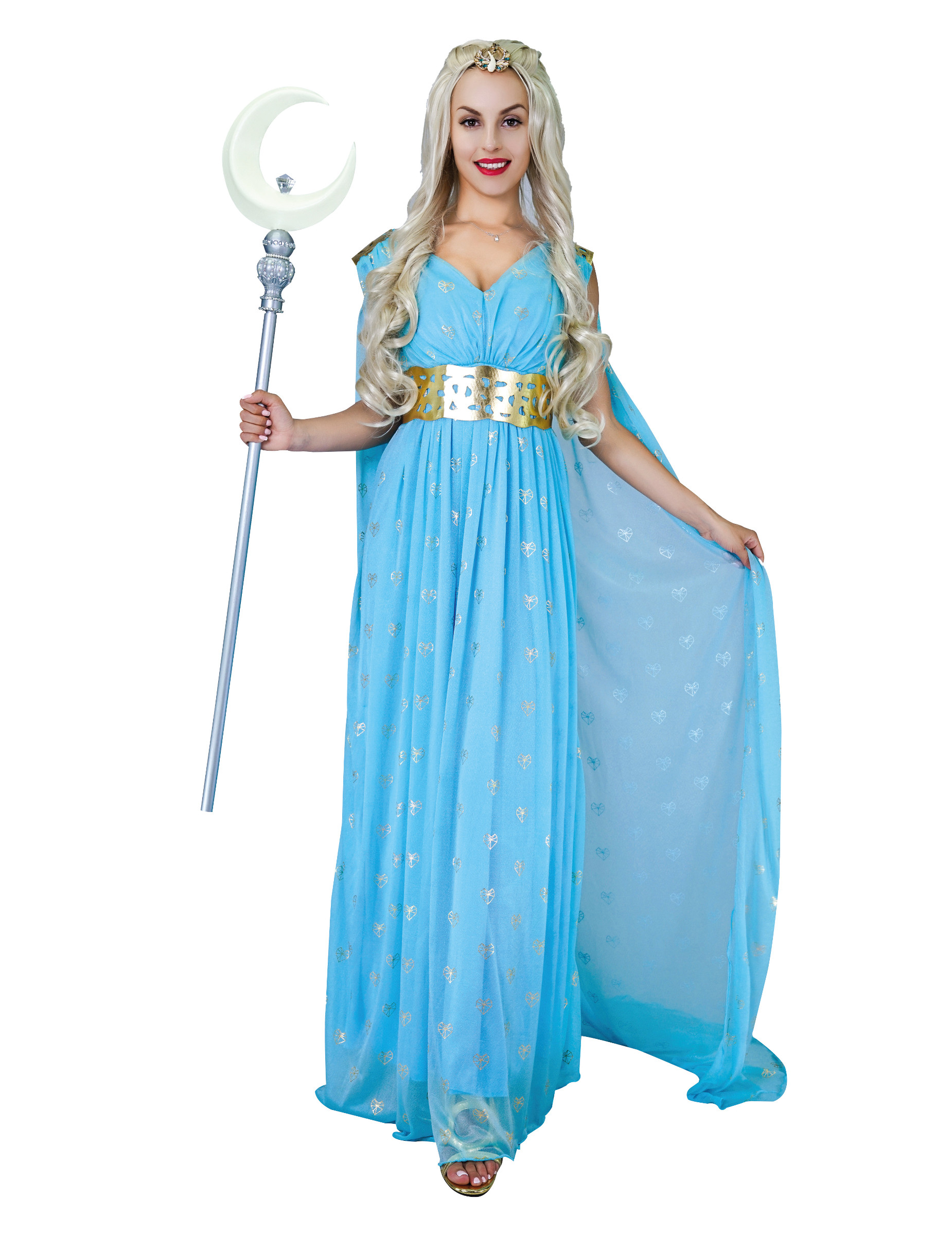 Déguisement princesse médiévale bleue femme
