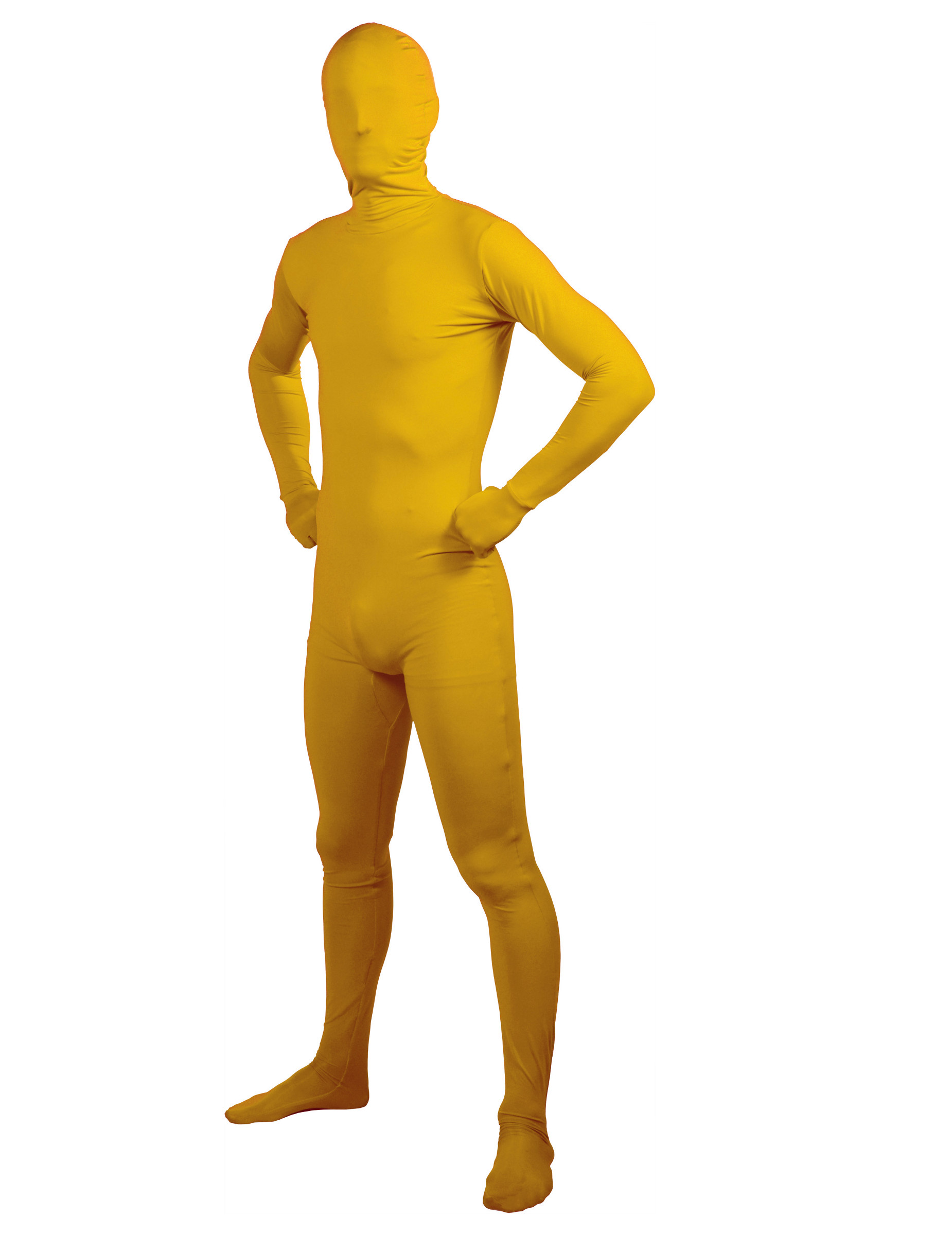 Déguisement adulte seconde peau jaune adulte