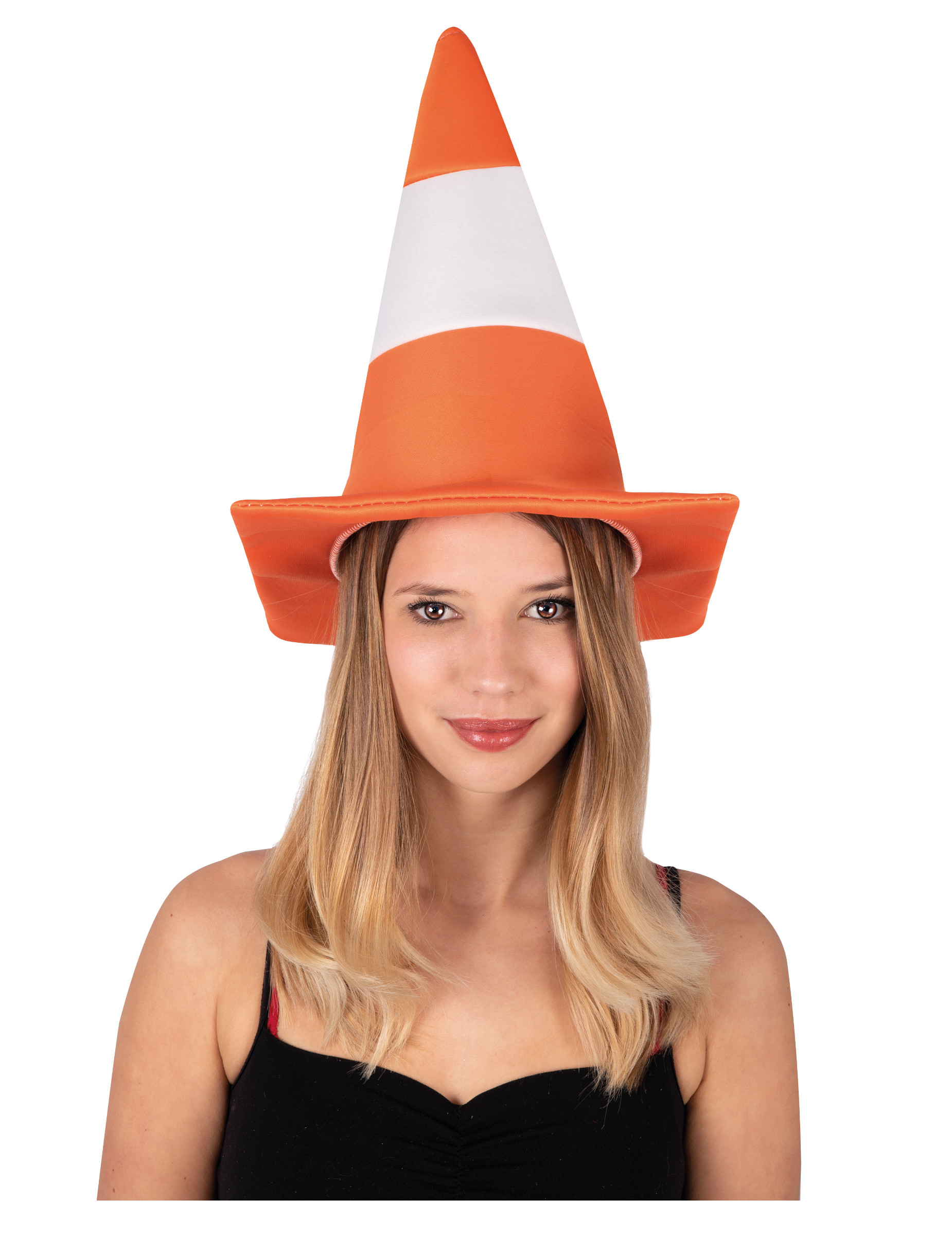 Chapeau cône de chantier adulte
