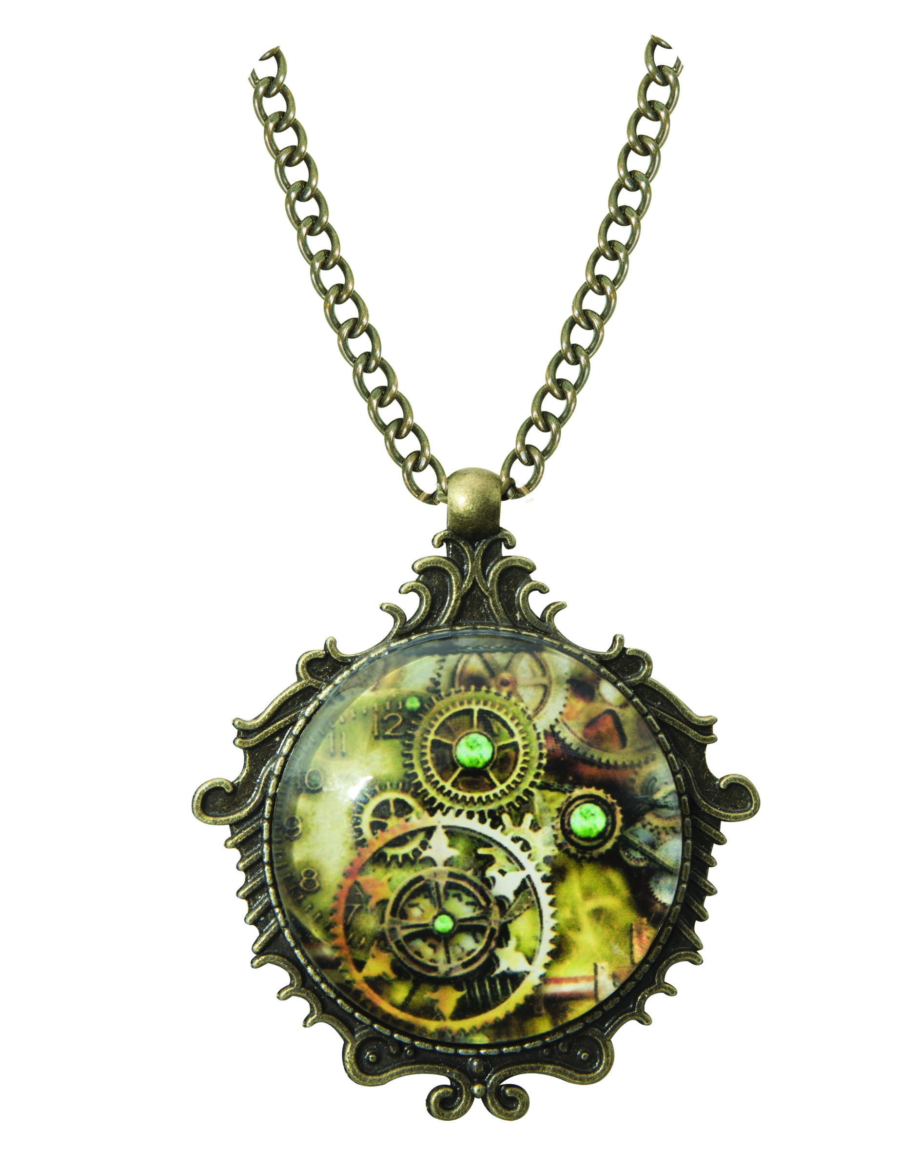 Collier médaillon steampunk adulte