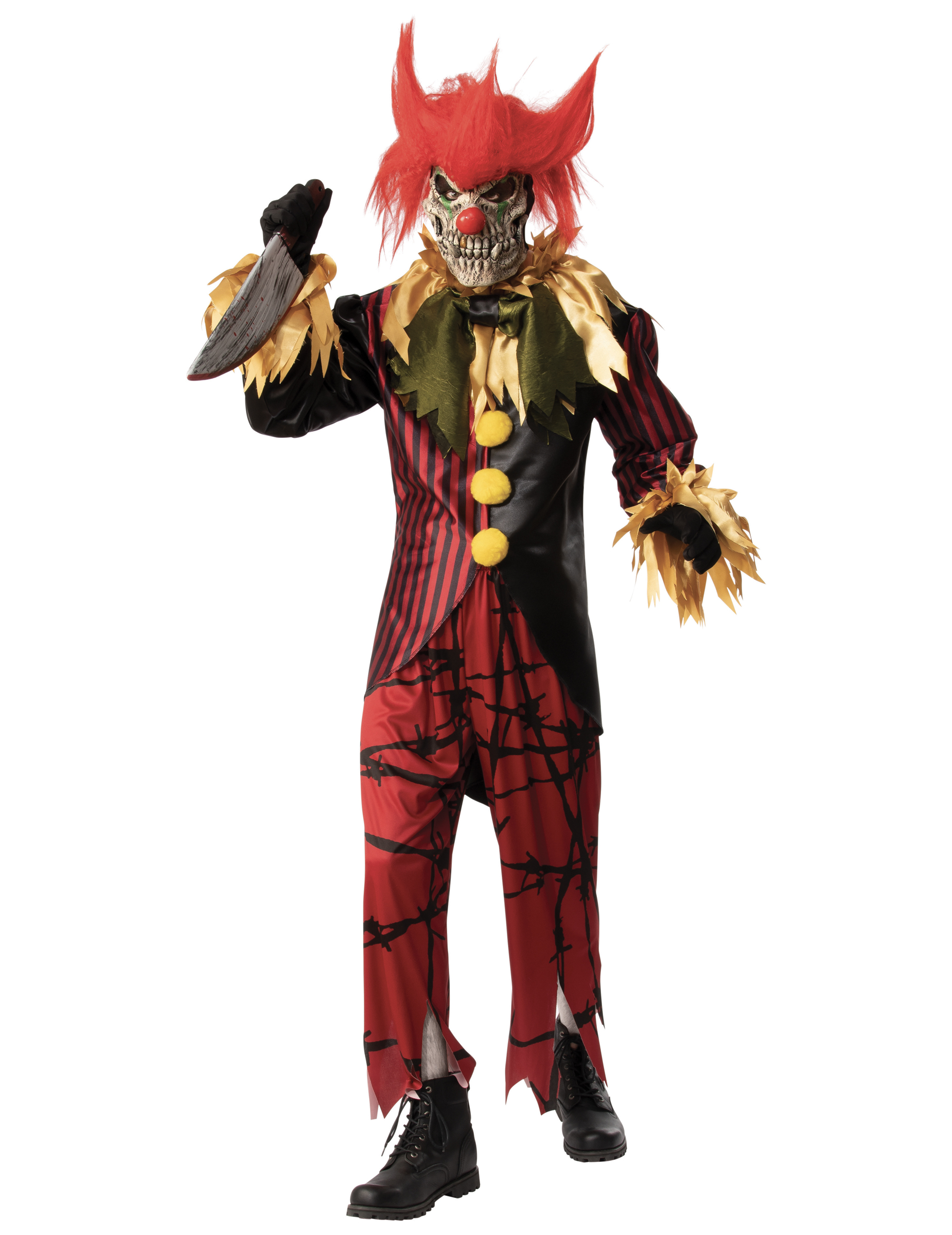 Déguisement luxe clown fou avec masque homme