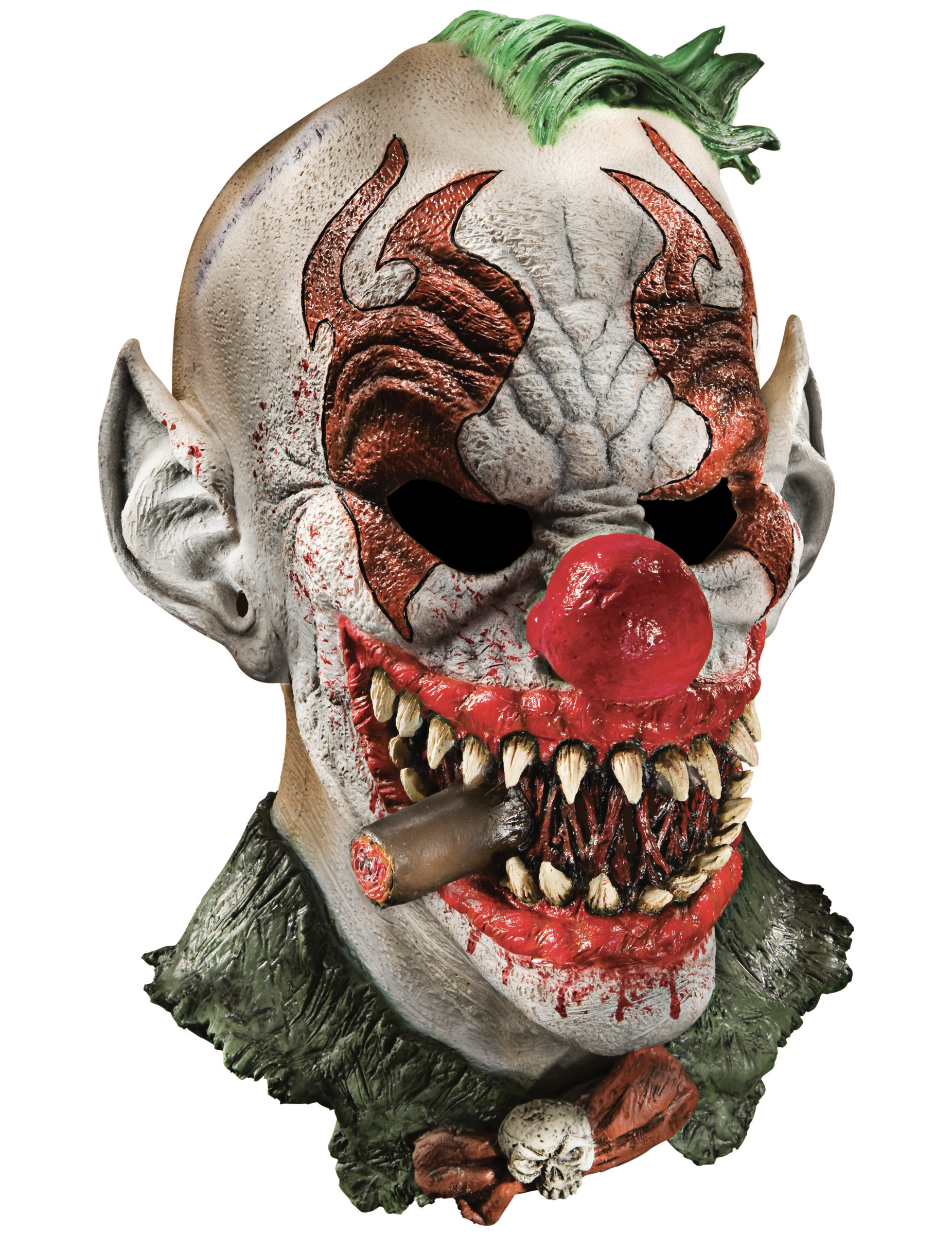 Masque luxe latex clown fonzo effrayant adulte