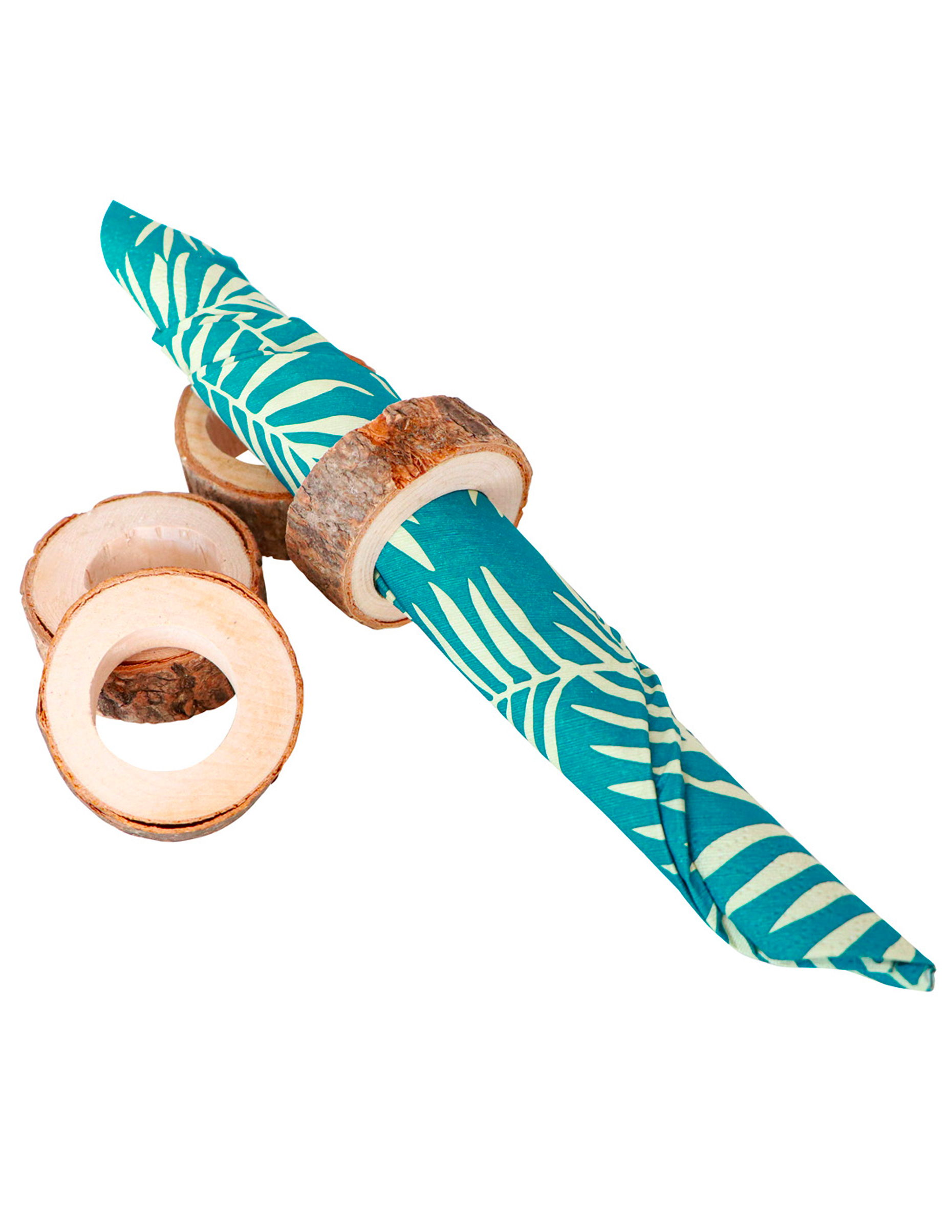 8 Ronds de serviette en bois 3 x 1,8 cm