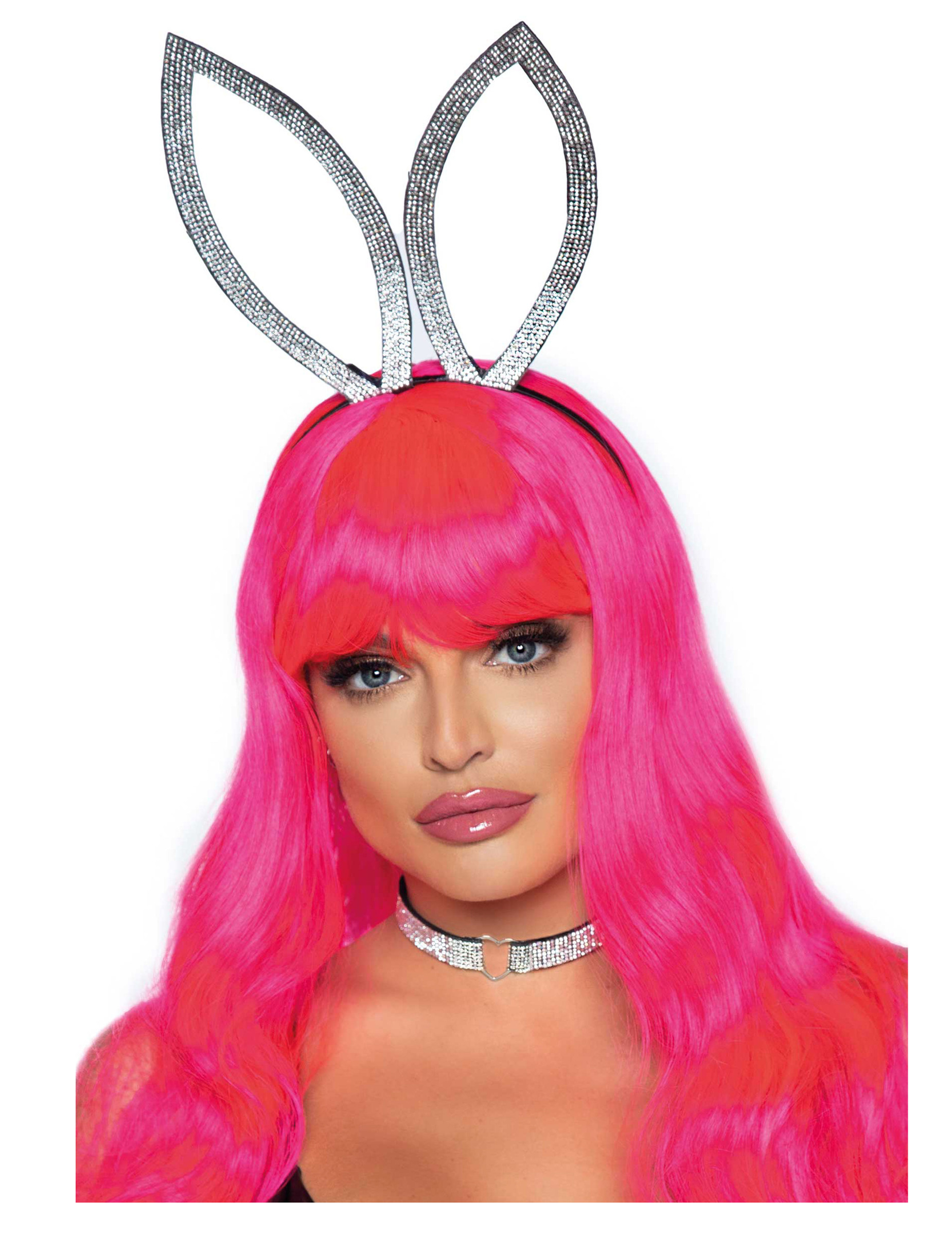Kit accessoires lapin argentées adulte