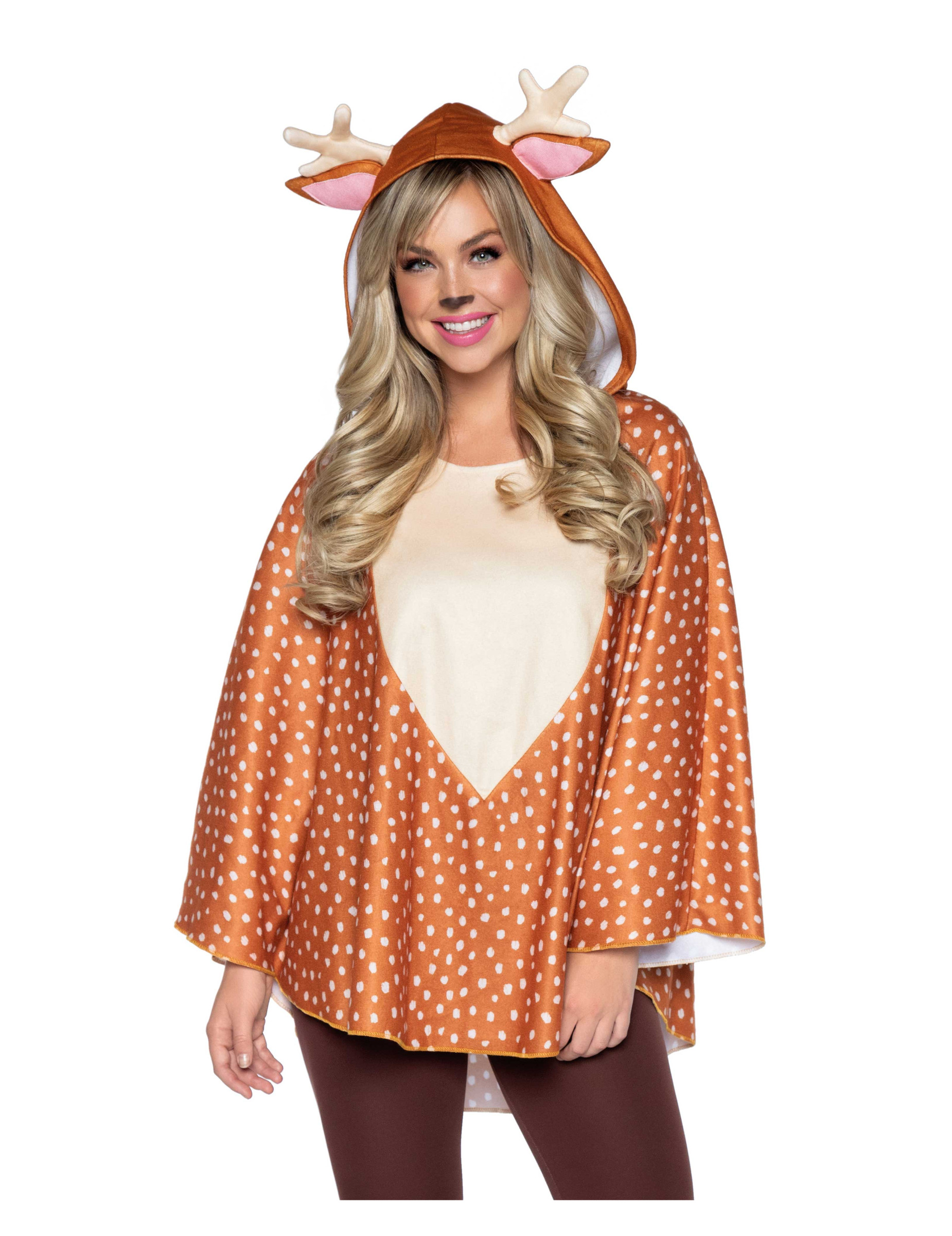 Tunique à capuche cerf femme