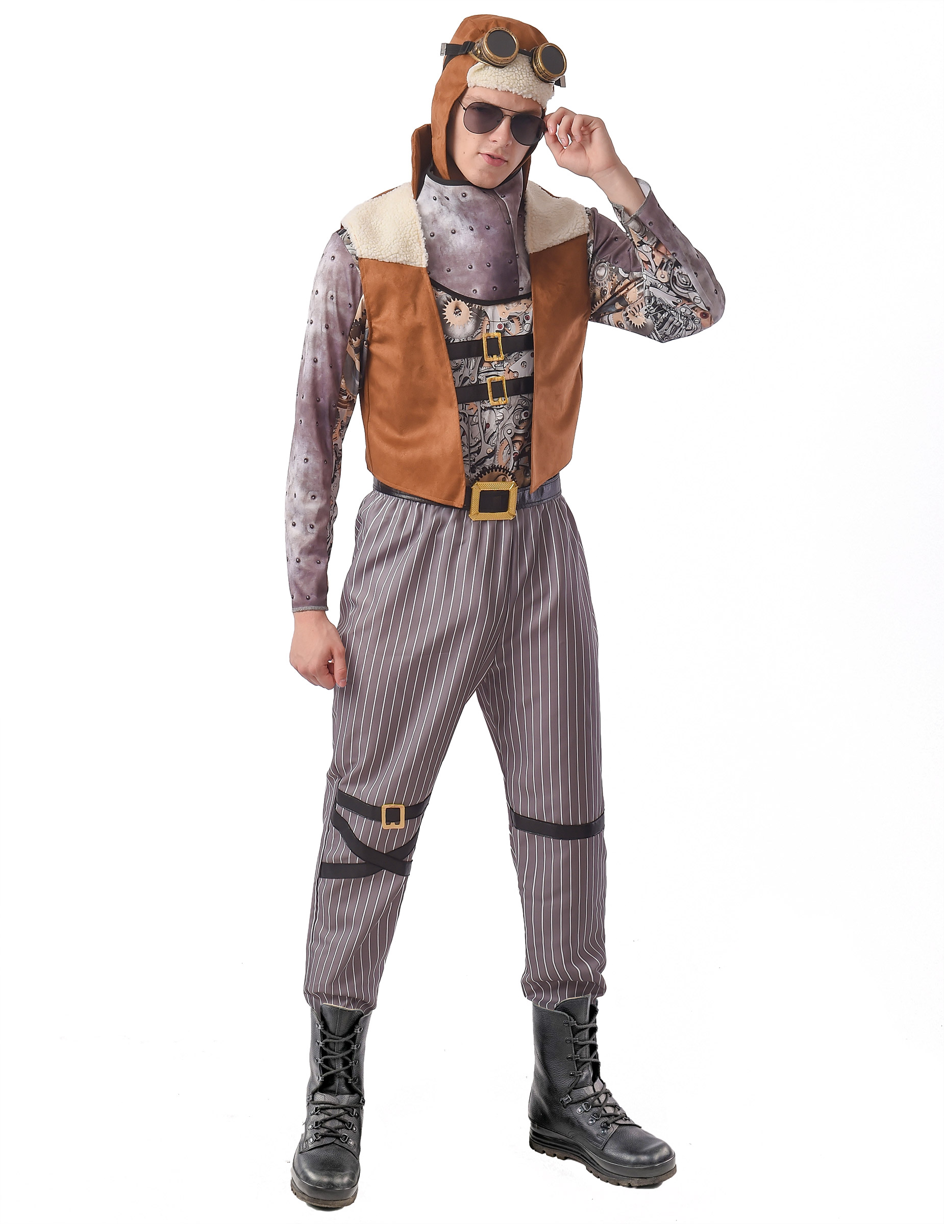 Déguisement steampunk aviateur homme
