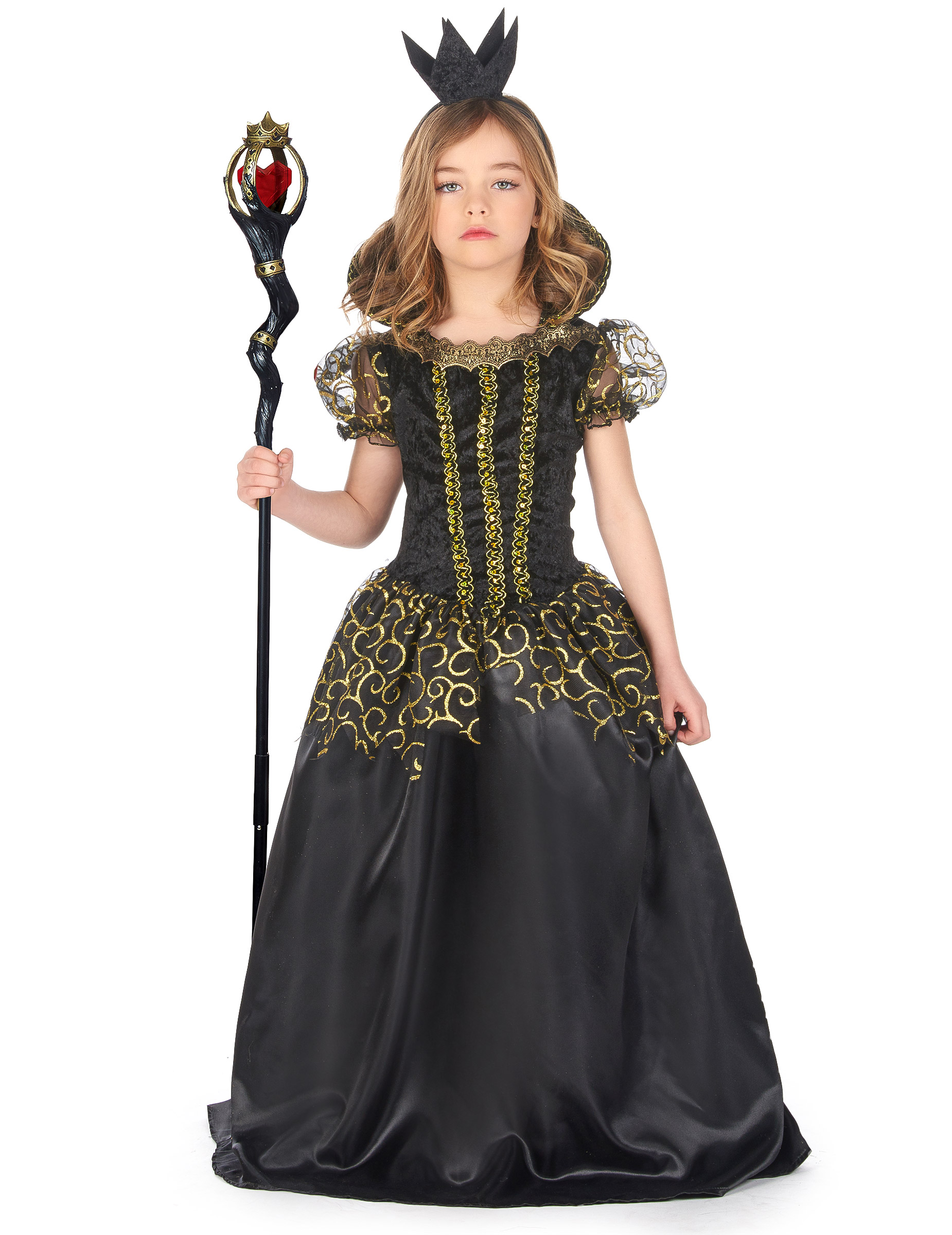 Déguisement méchante reine noire fille