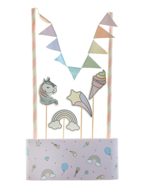 Décoration de gâteau licorne