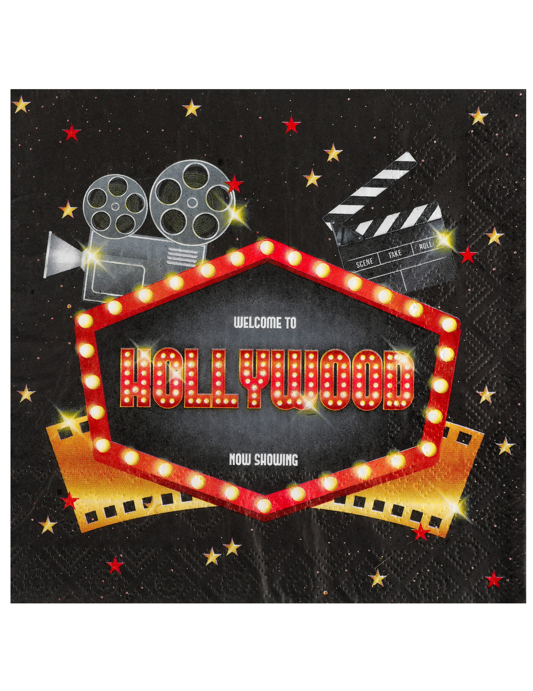 20 Serviettes papier Hollywood 33 x 33 cm