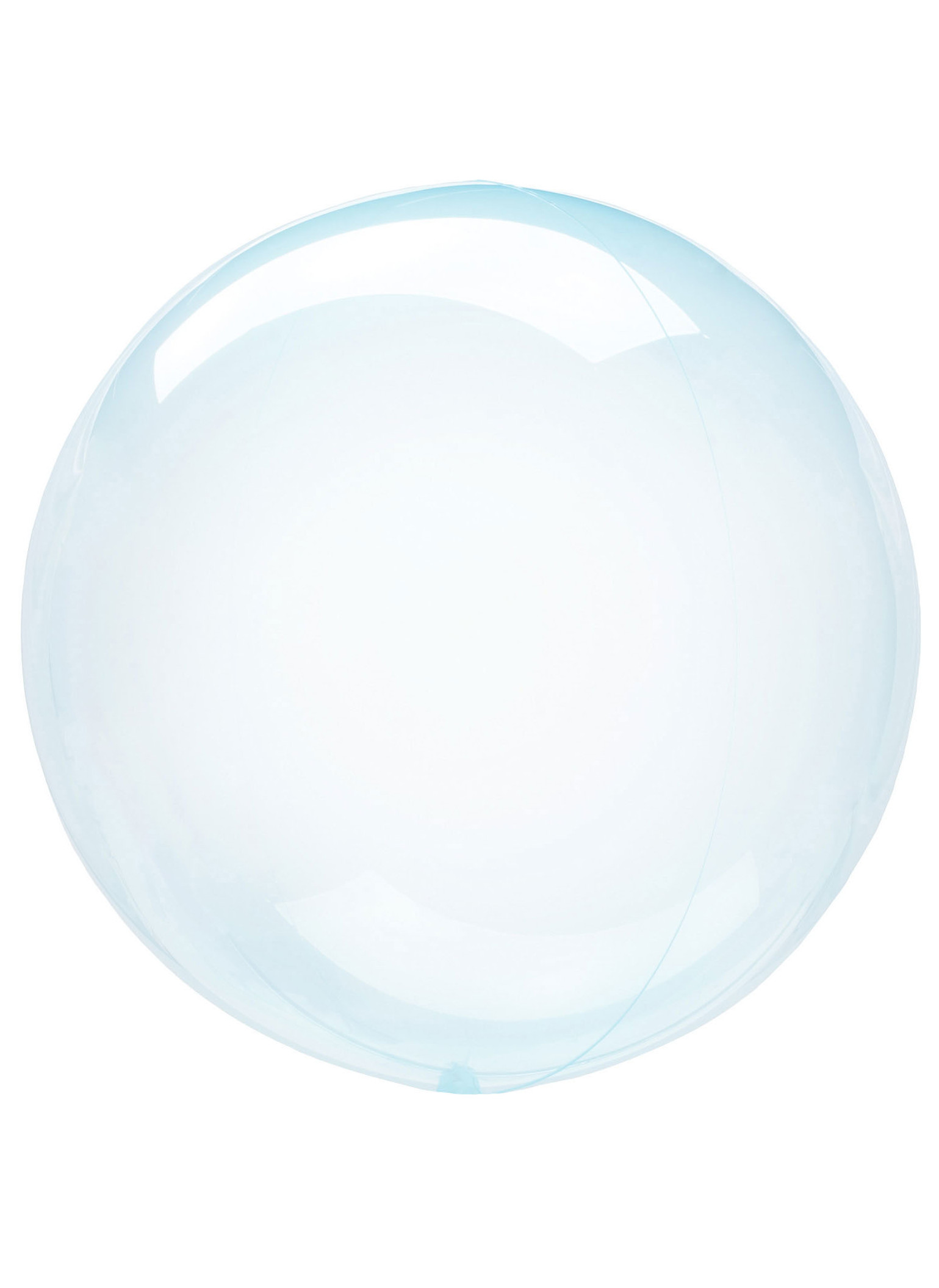 Ballon bulle cristal bleu 25-30 cm
