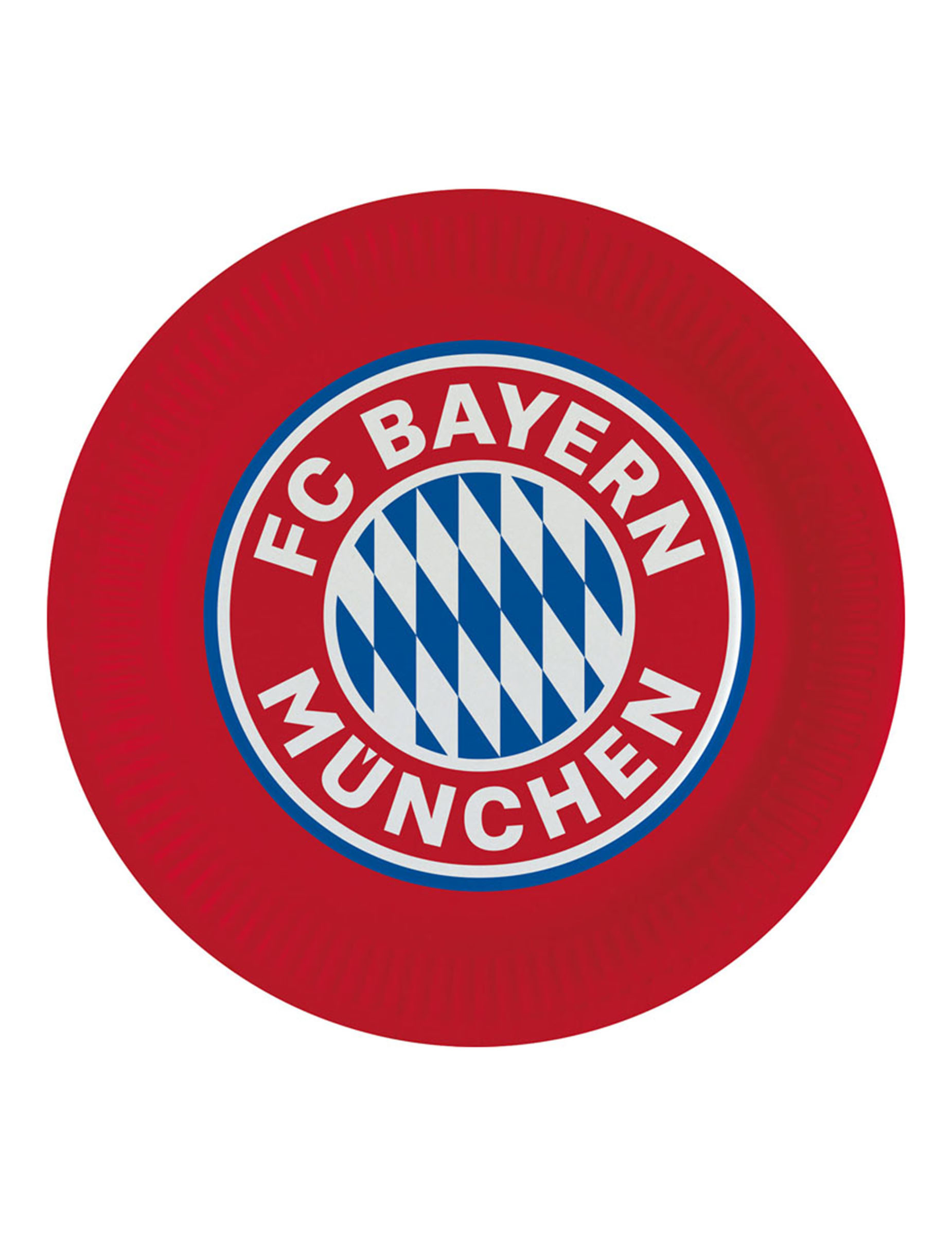 8 Assiettes en carton FC Bayern Munich 23 cm