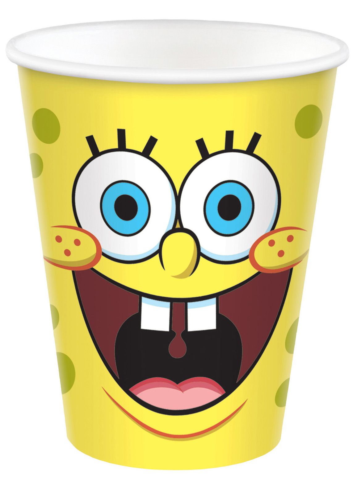 8 Gobelets en carton Bob l'Eponge 250 ml