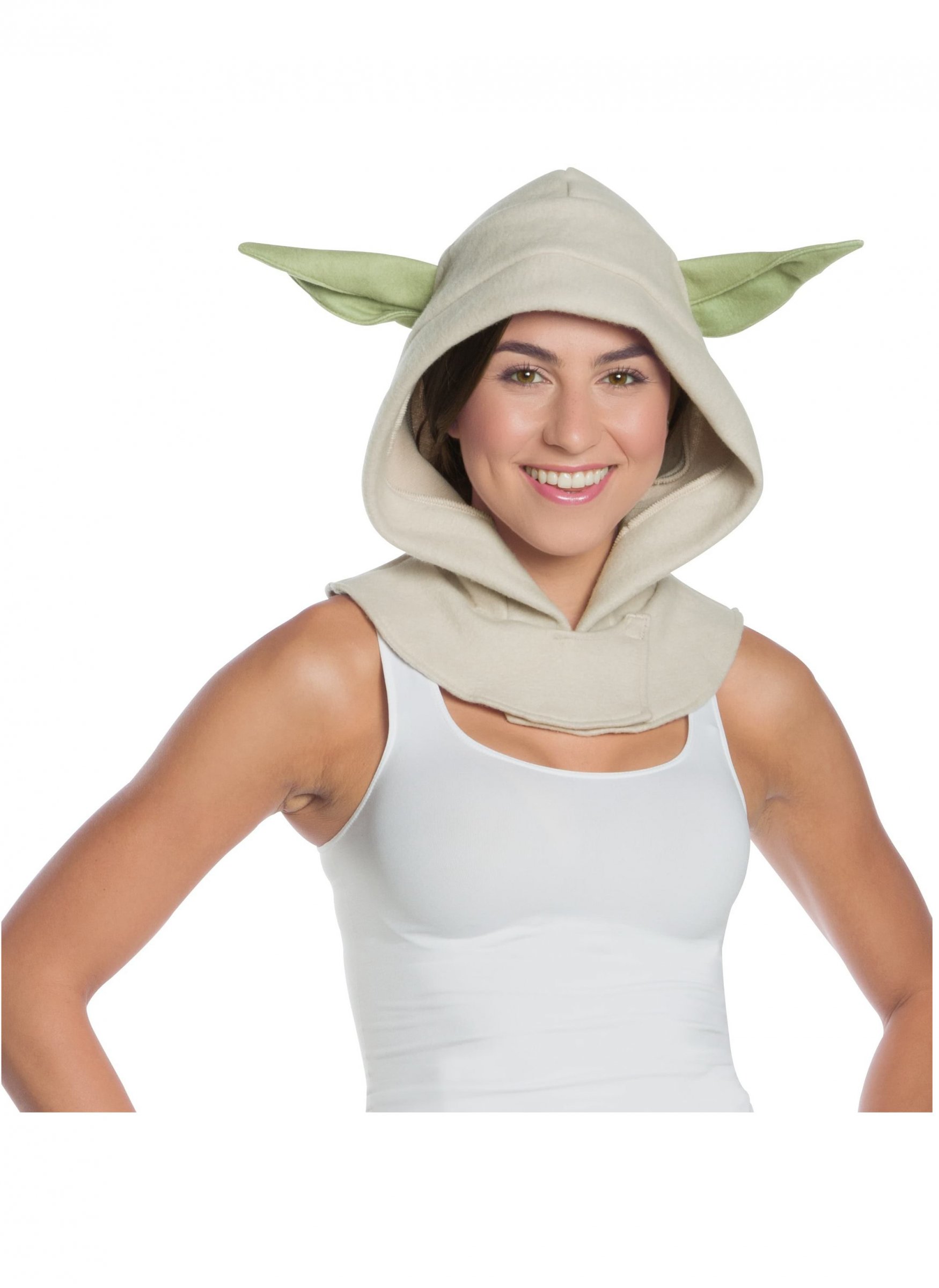 Capuche avec oreilles Yoda adulte