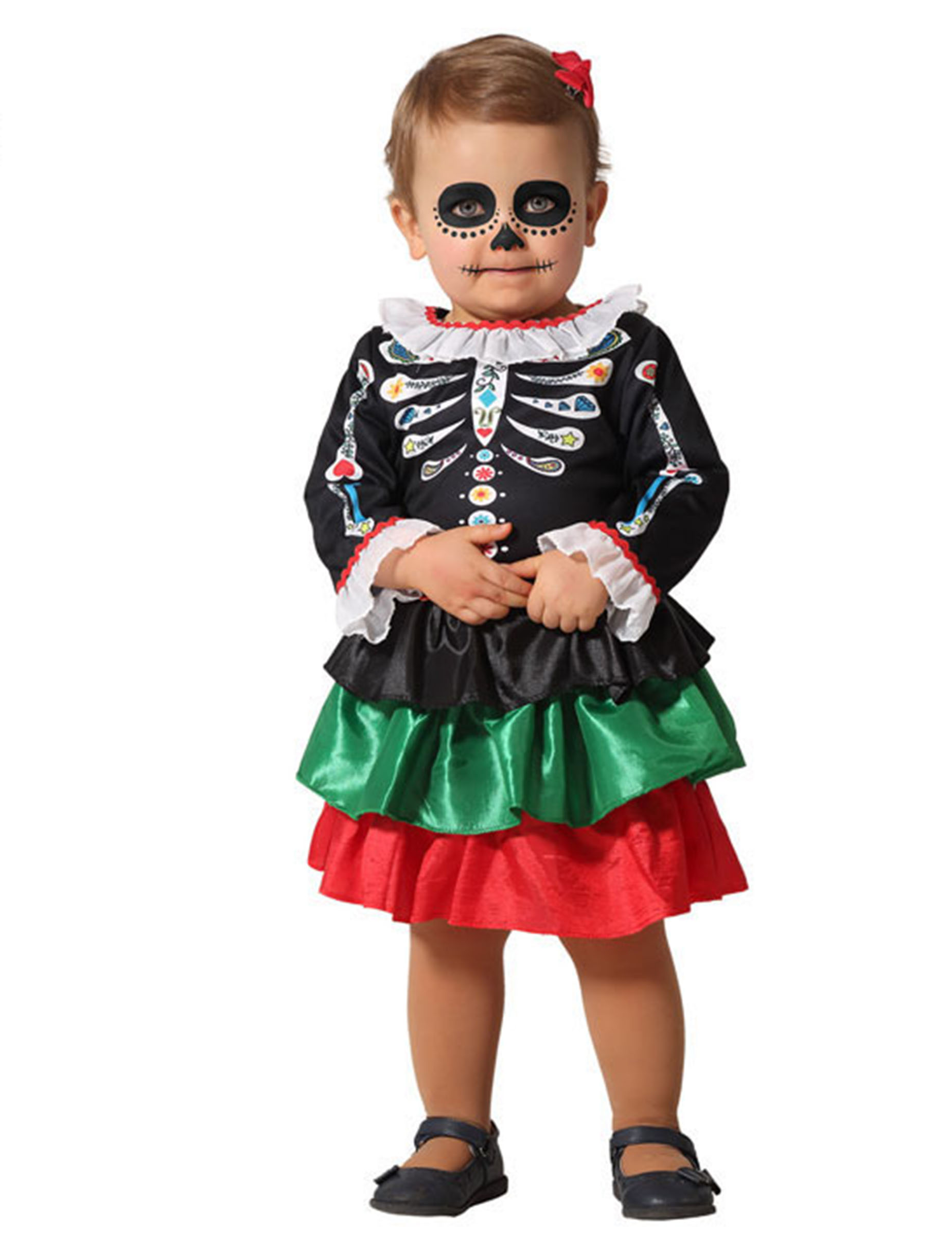 Déguisement squelette Dia de los muertos bébé fille