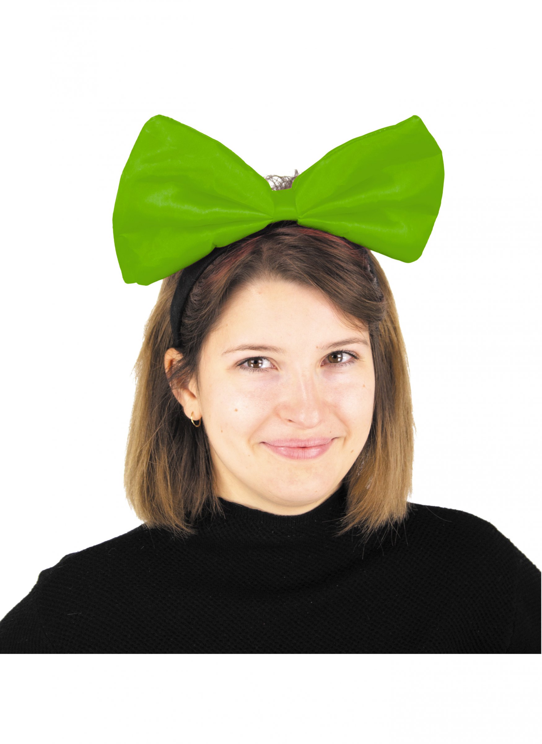Serre-tête gros n ud vert fluo adulte