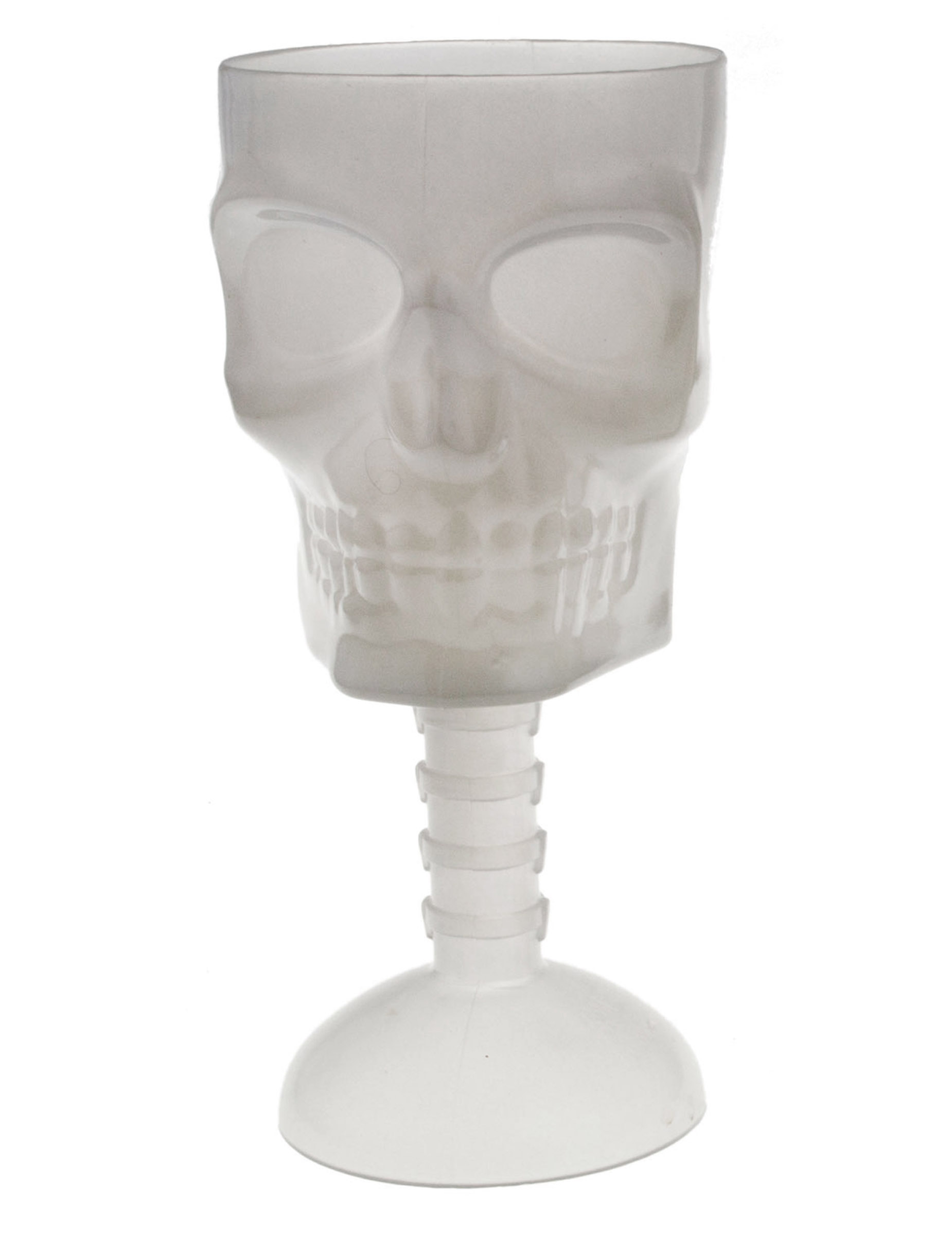 Verre tête de mort phosphorescent 18 cm