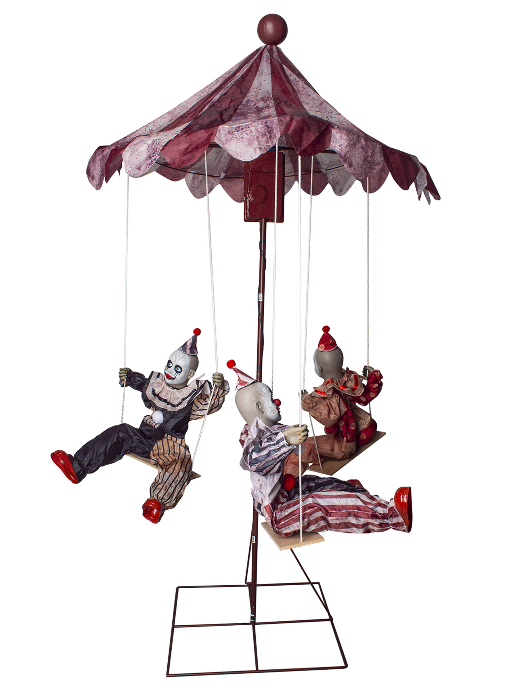 Décoration animée, sonore et lumineuse carrousel 130 x 122 cm