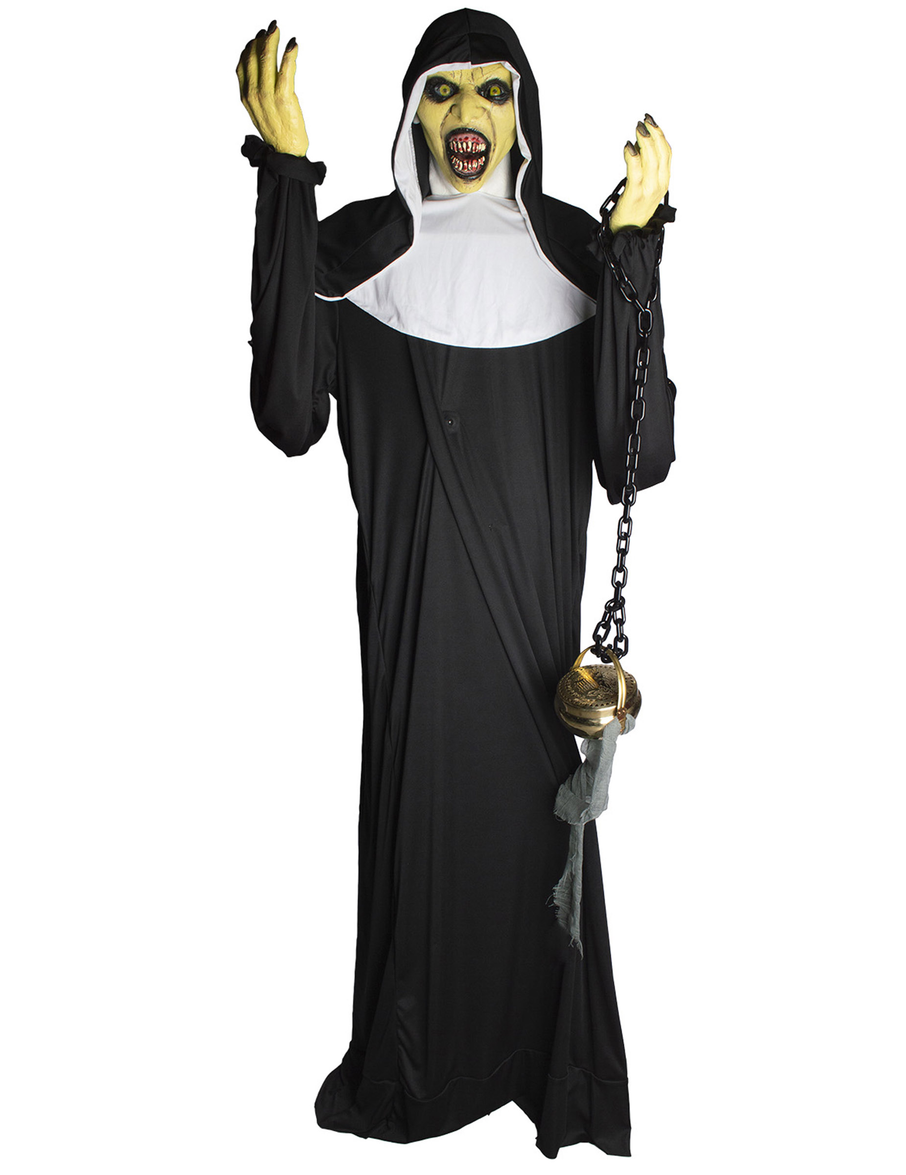 Décoration animée, lumineuse et sonore nonne 205 cm