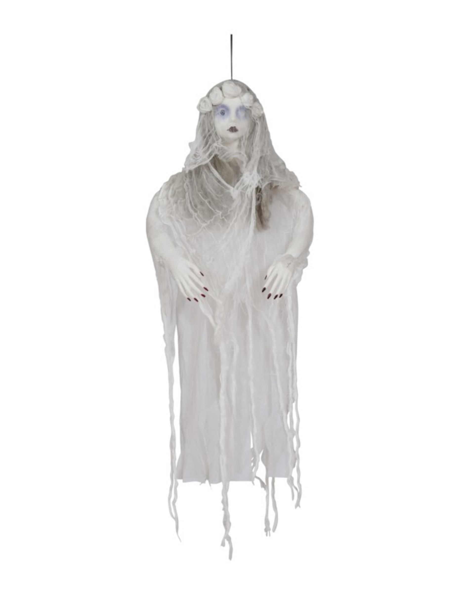 Décoration lumineuse femme fantôme 120 cm