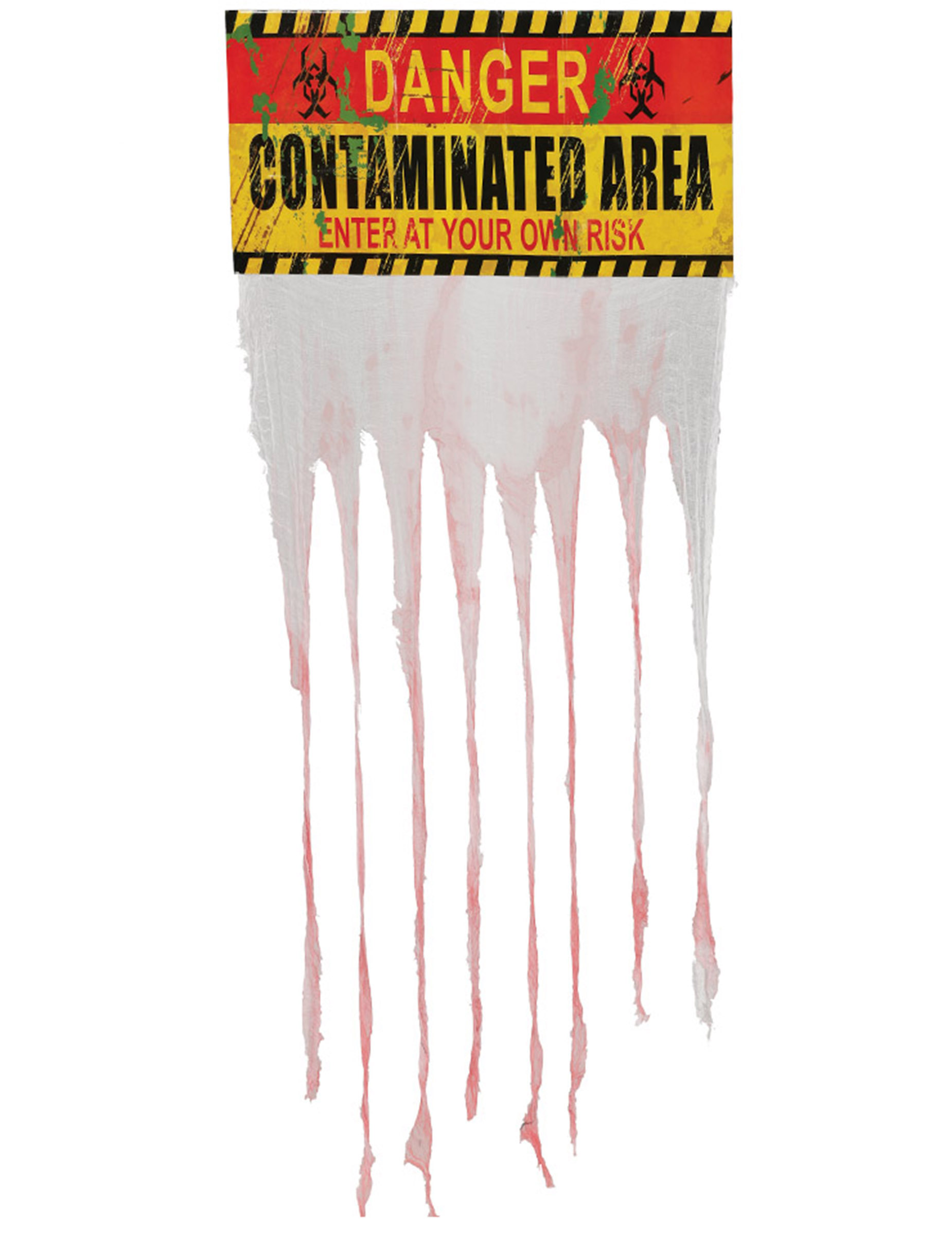 Décoration à suspendre zone contaminée 135 x 90 cm