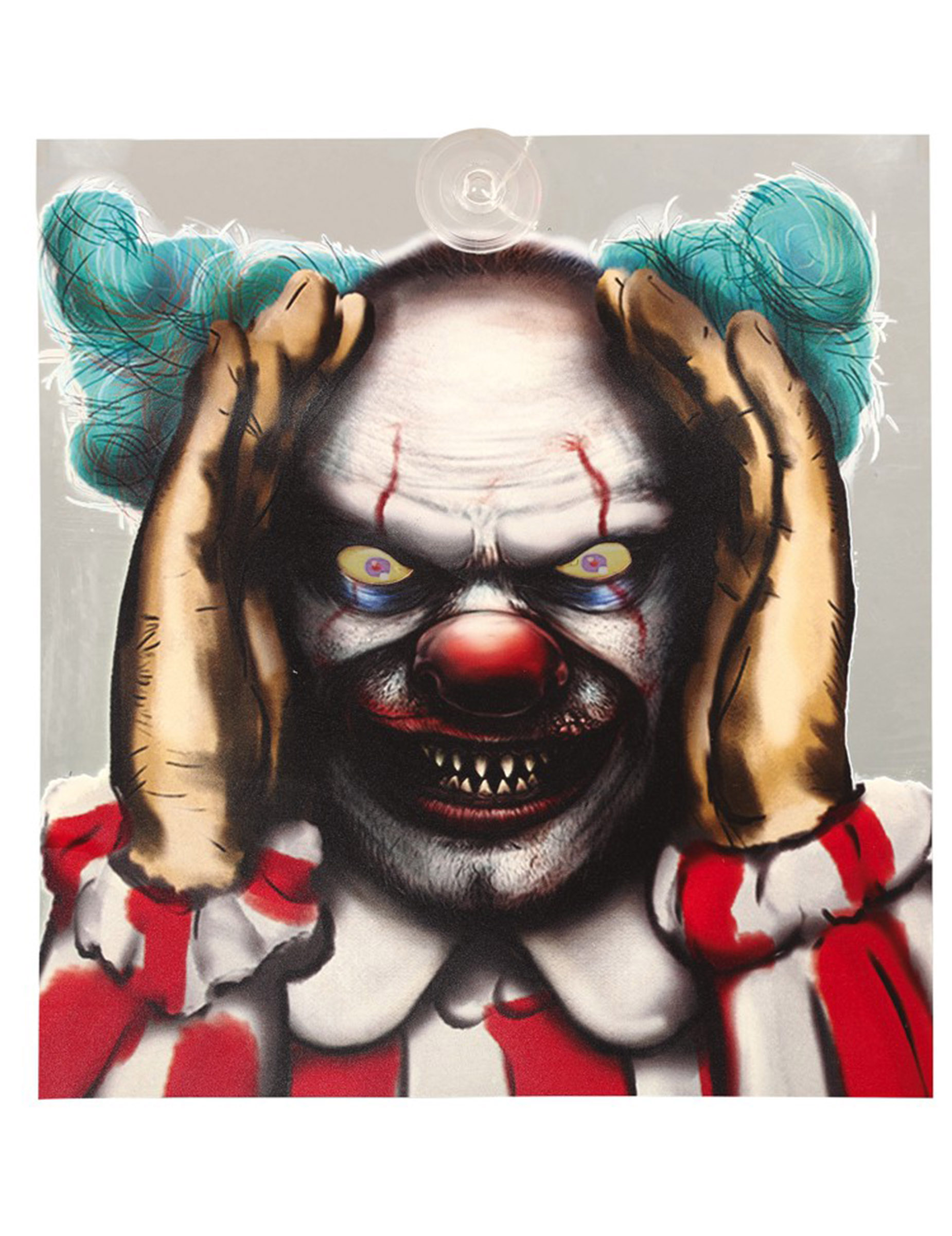 Décoration lumineuse clown intrusif 28 x 31 cm