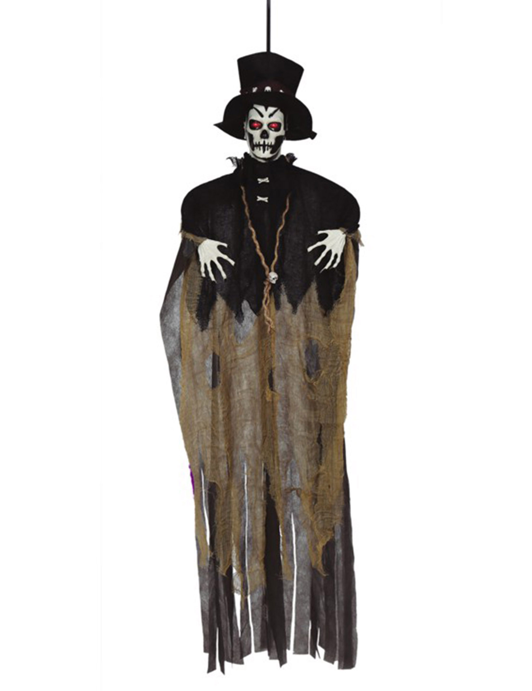 Décoration lumineuse sorcier vaudoo 120 cm