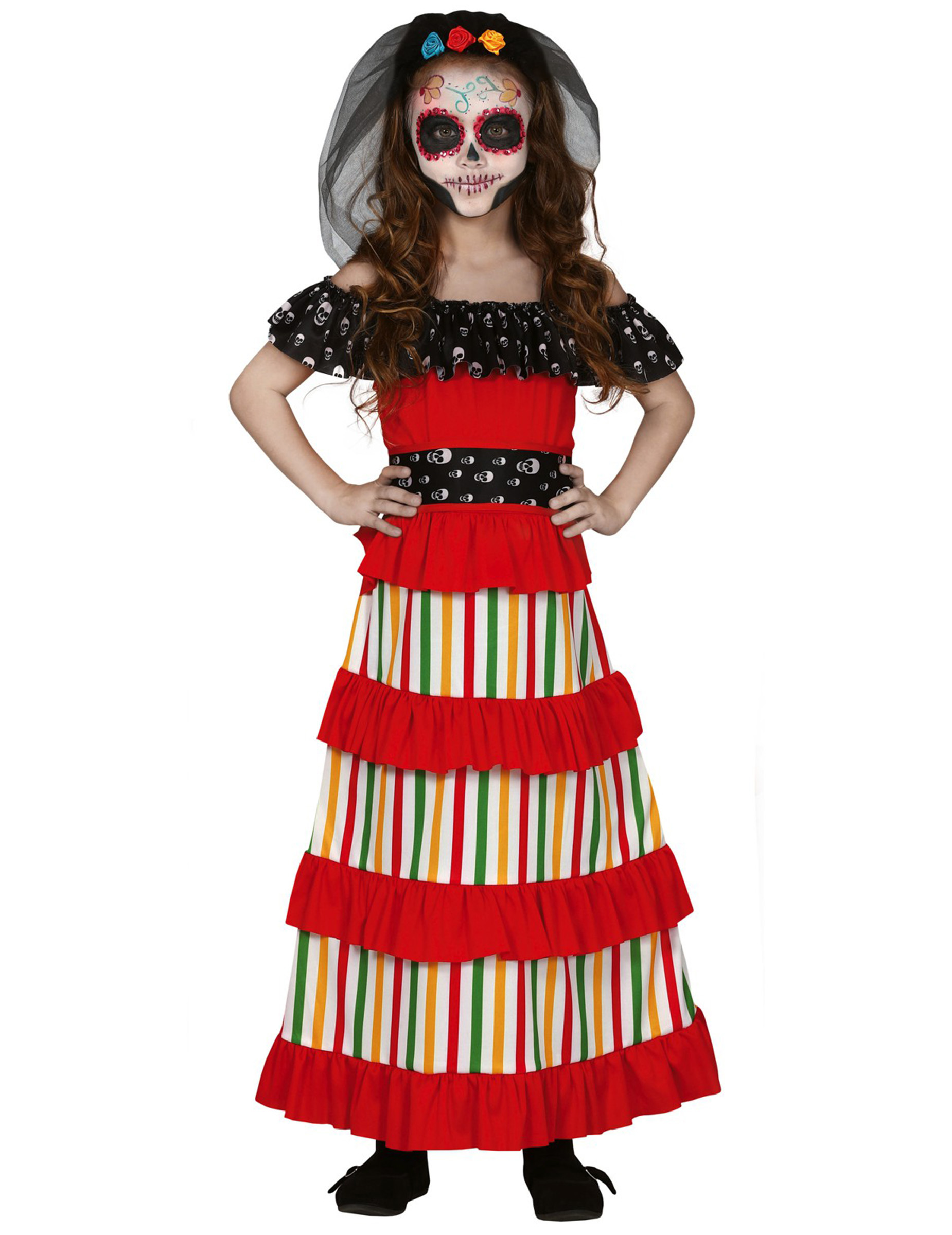 Déguisement mexicaine Dia de los muertos fille