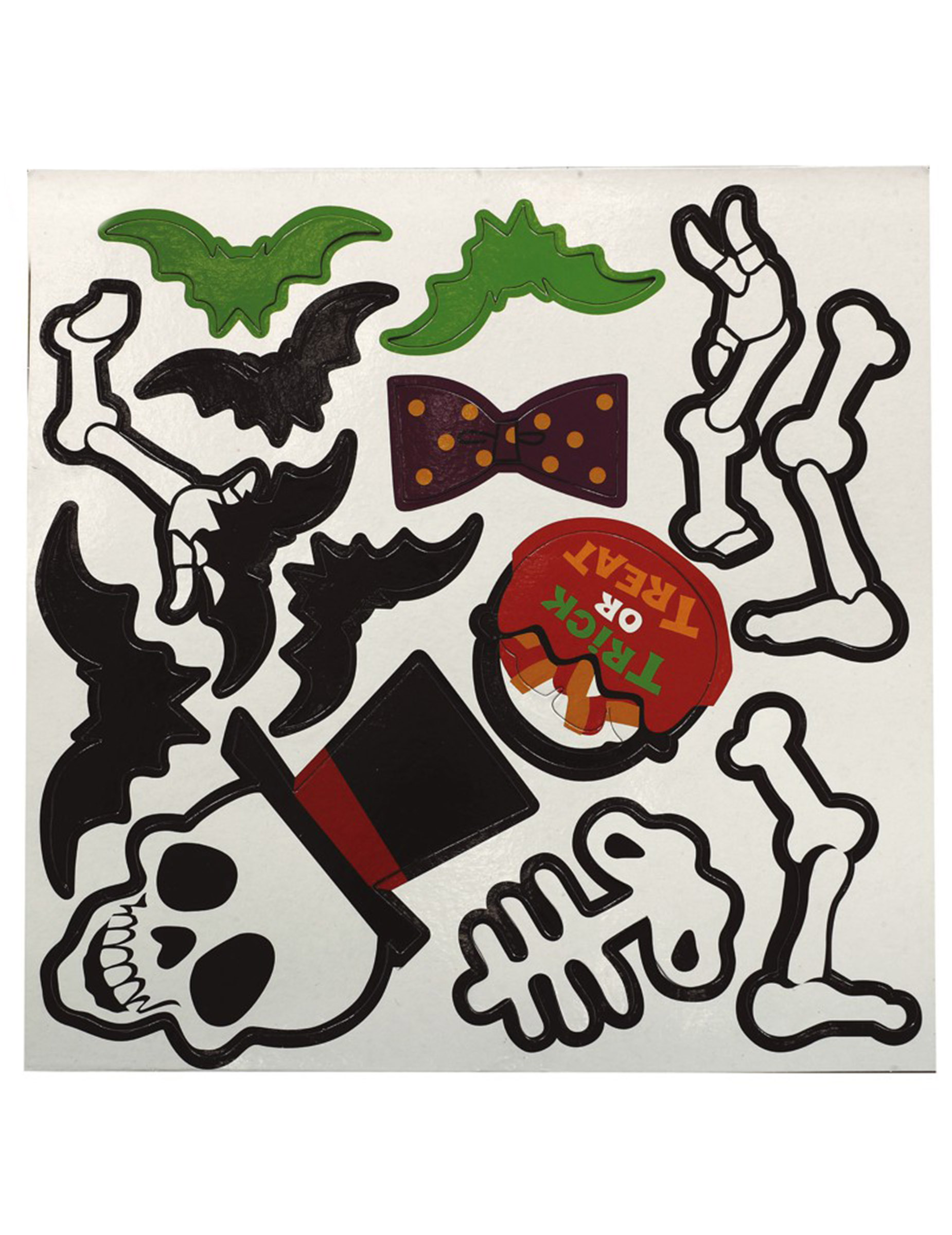 Magnets pour frigo squelette 25 x 25 cm
