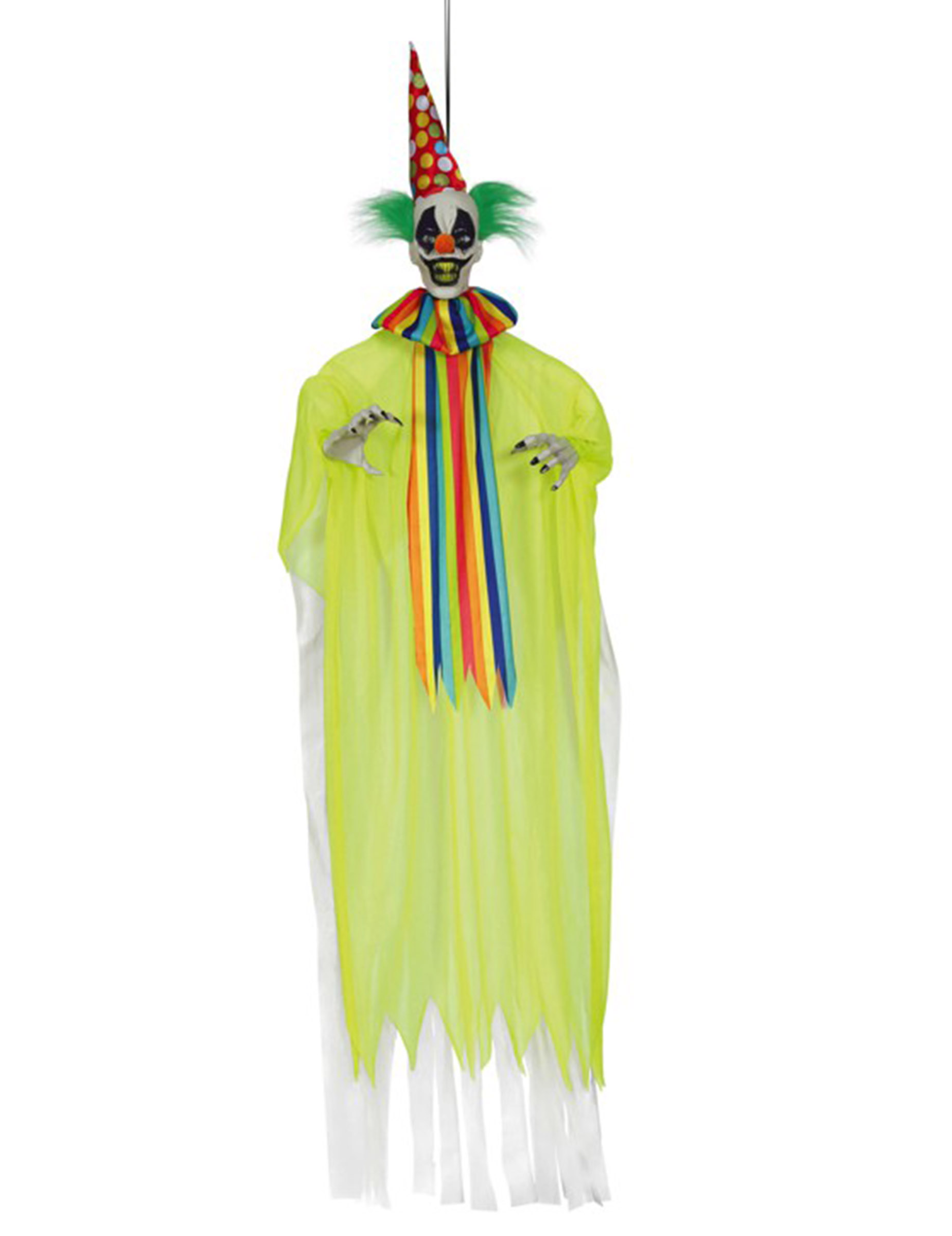 Décoration clown terrifiant jaune