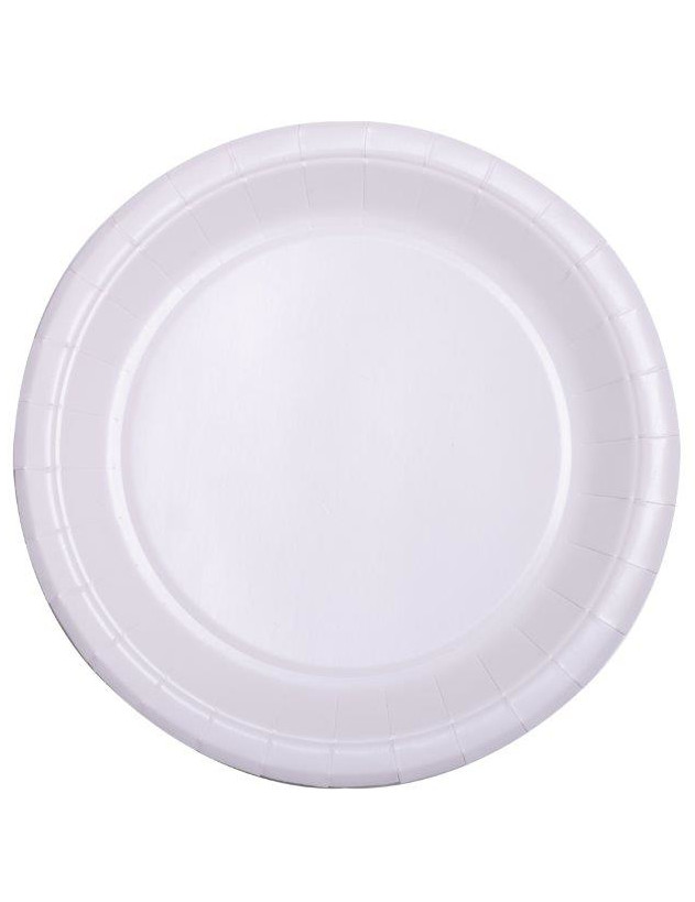 50 Petites assiettes en carton blanc 18 cm
