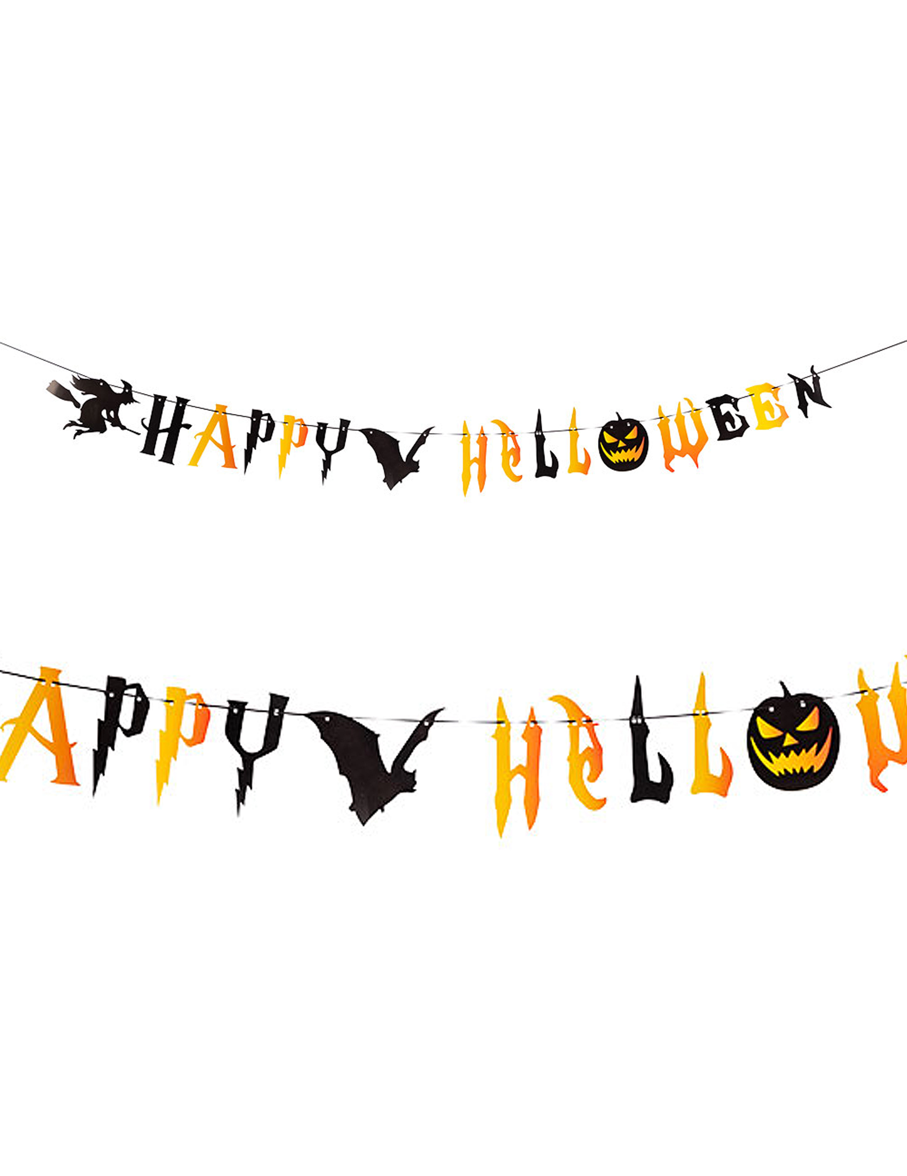 Guirlande effrayante Happy Halloween 250 cm
