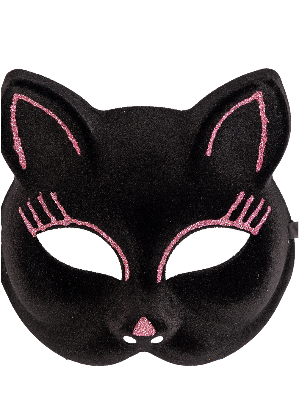 Masque chat avec paillettes roses adulte