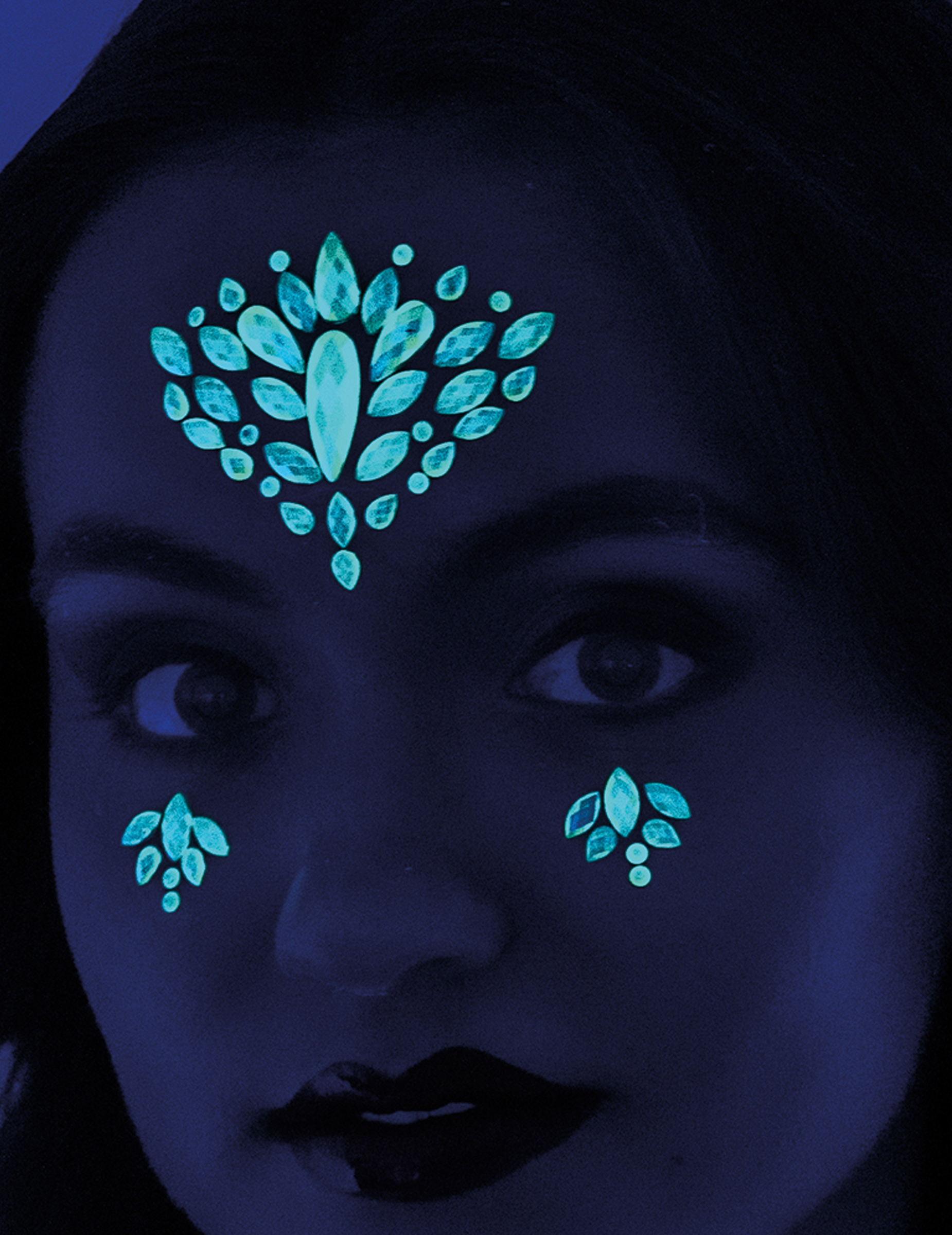 Tatouages adhésifs phosphorescent femme
