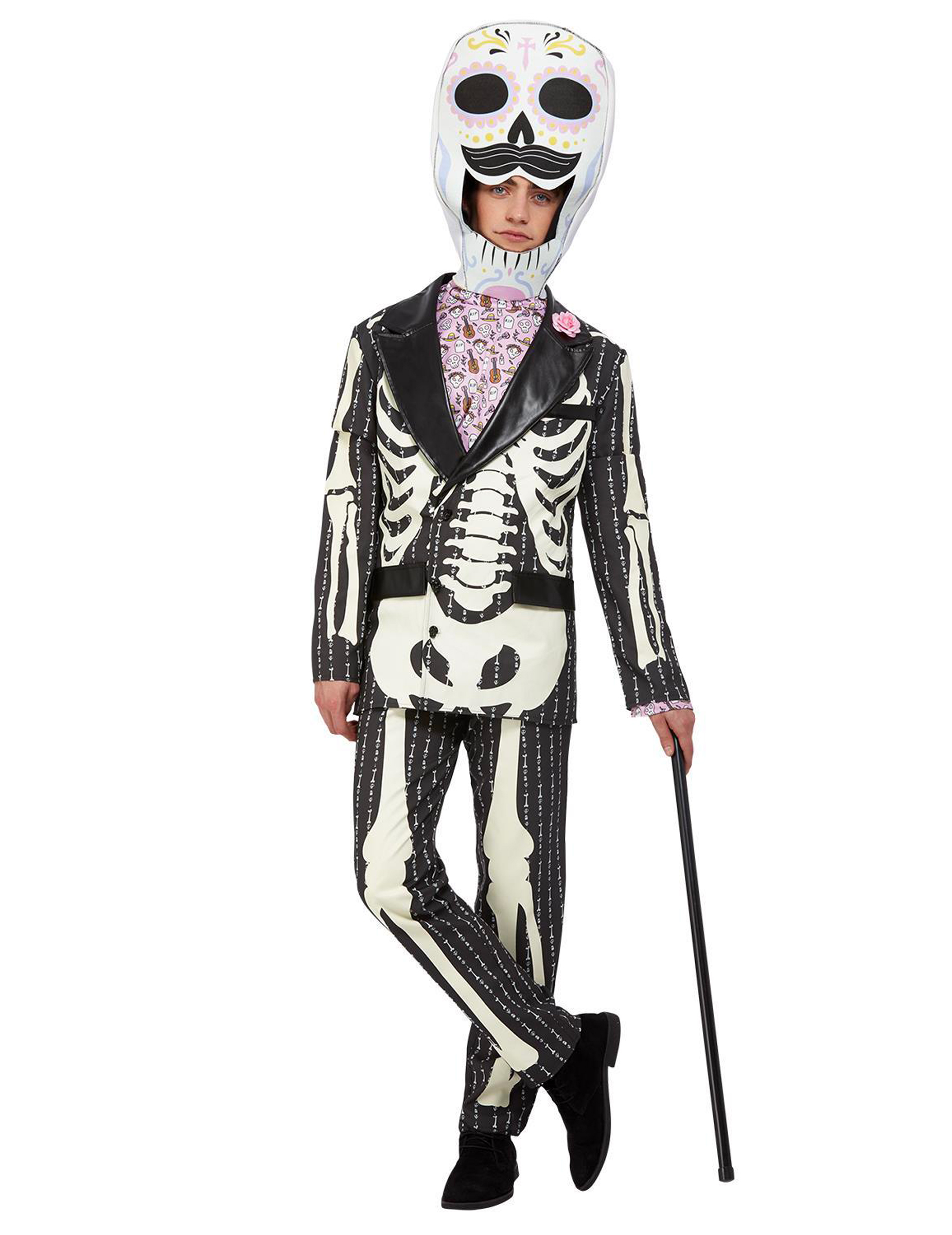 Déguisement marié rose Dia de los muertos homme