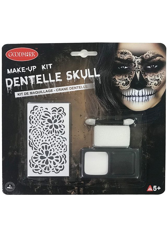 Kit maquillage squelette en dentelle femme