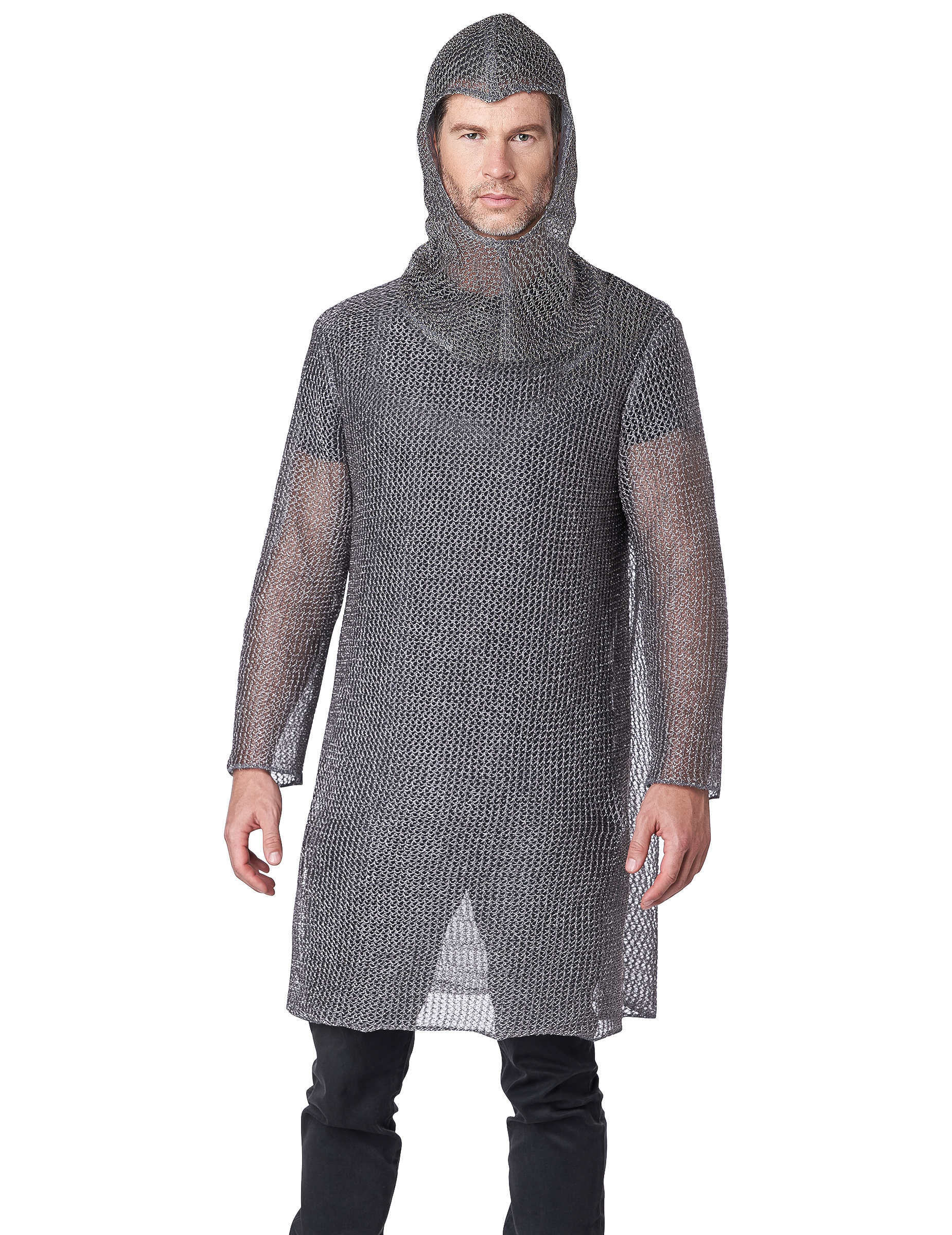 Déguisement côte de maille chevalier luxe adulte