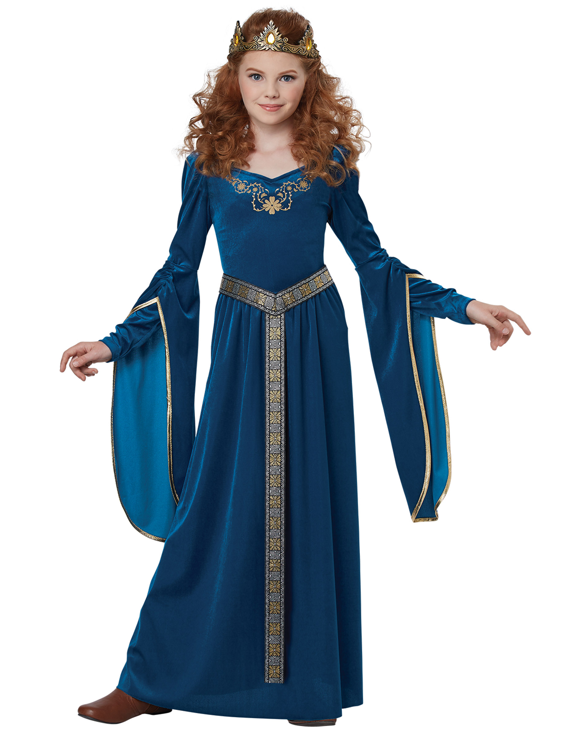 Déguisement princesse médiévale velours luxe fille