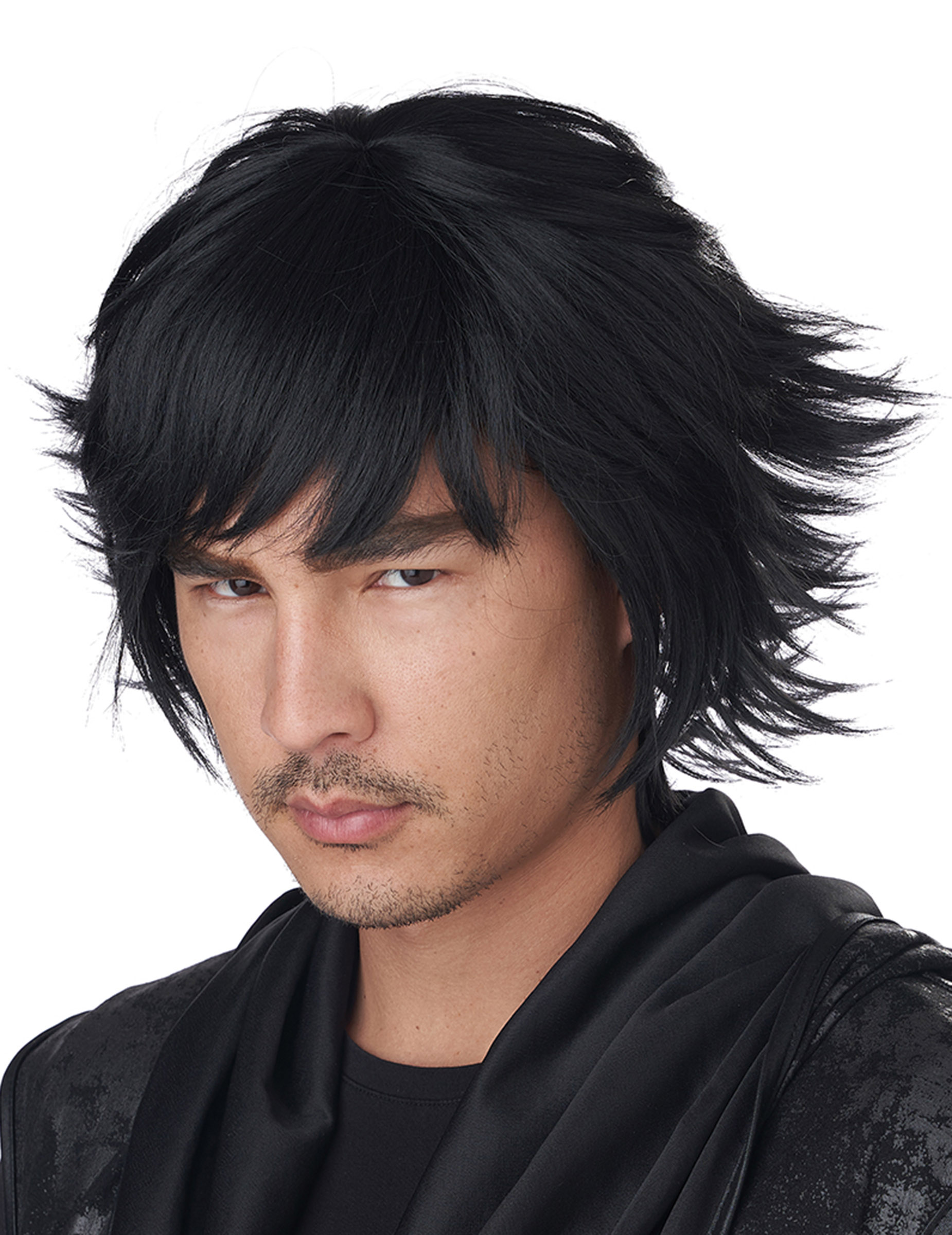 Perruque courte Cosplay noire adulte