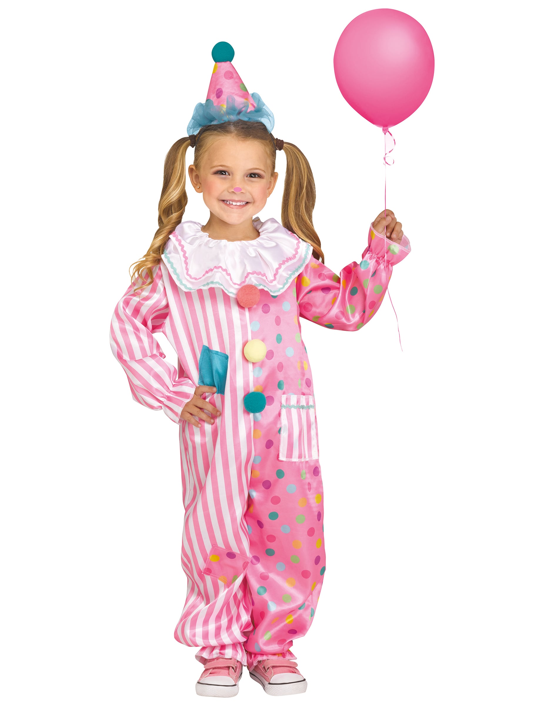 Déguisement clown rose bonbon enfant