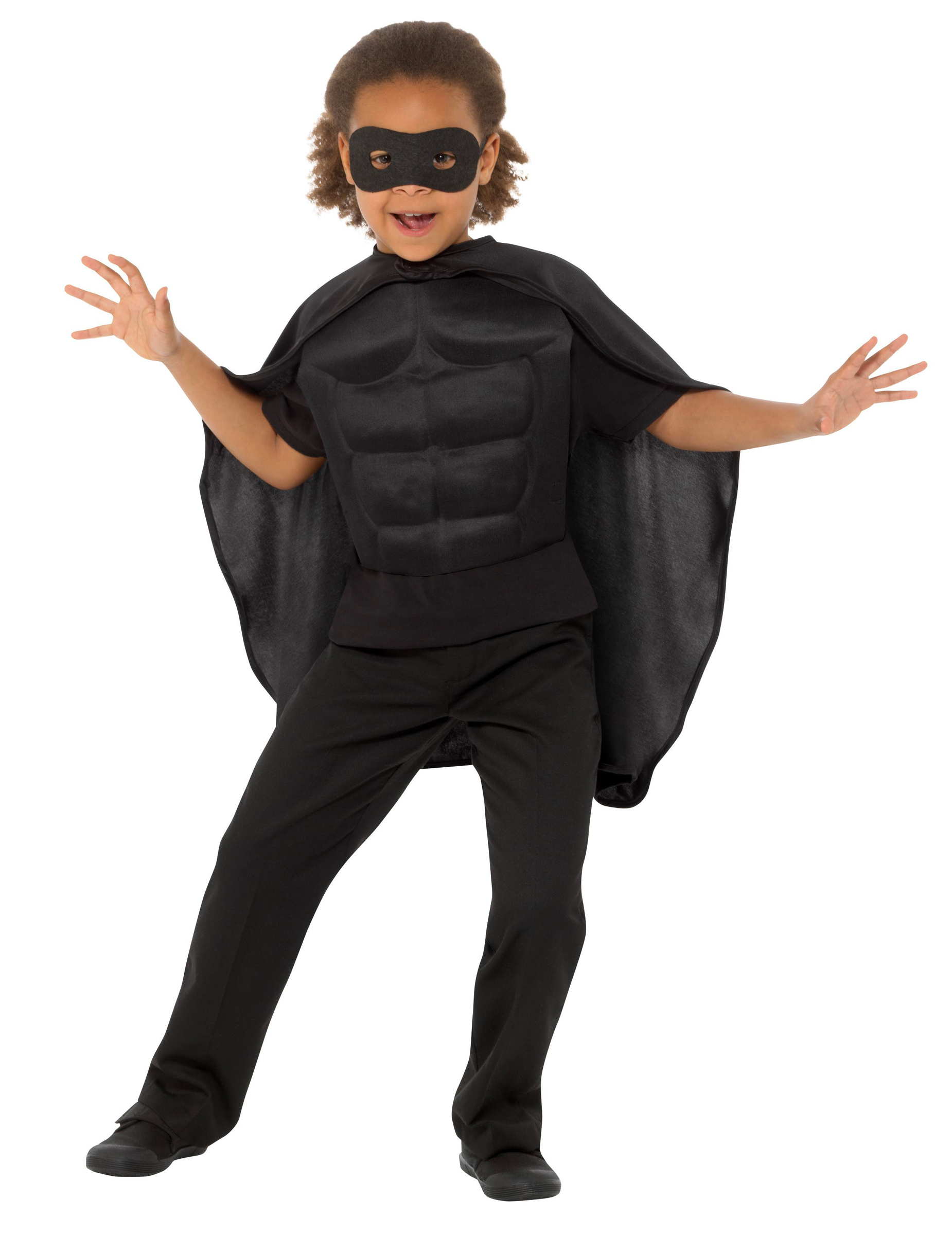 Kit super héros noir enfant