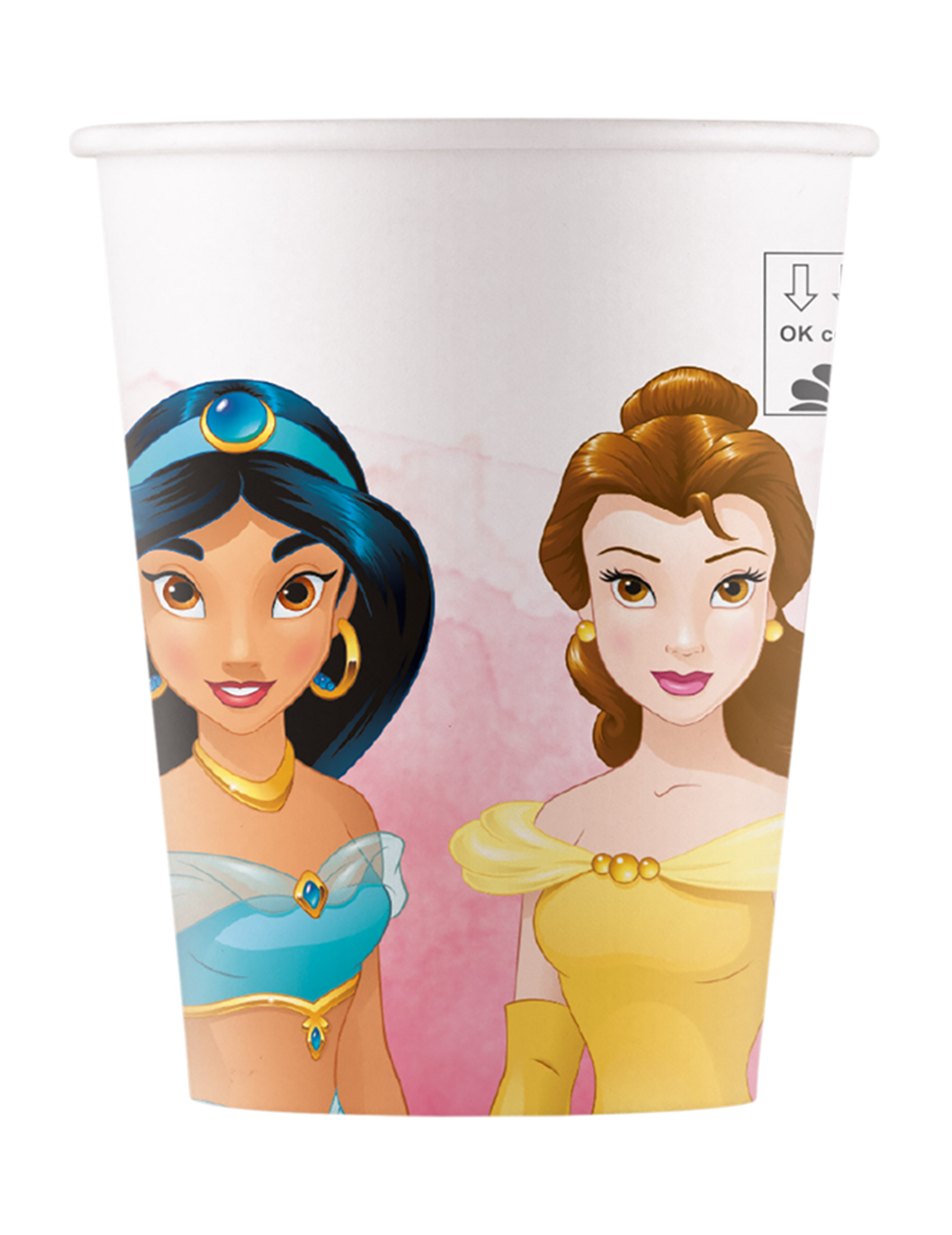 8 Gobelets en carton Princesses Disney 200 ml
