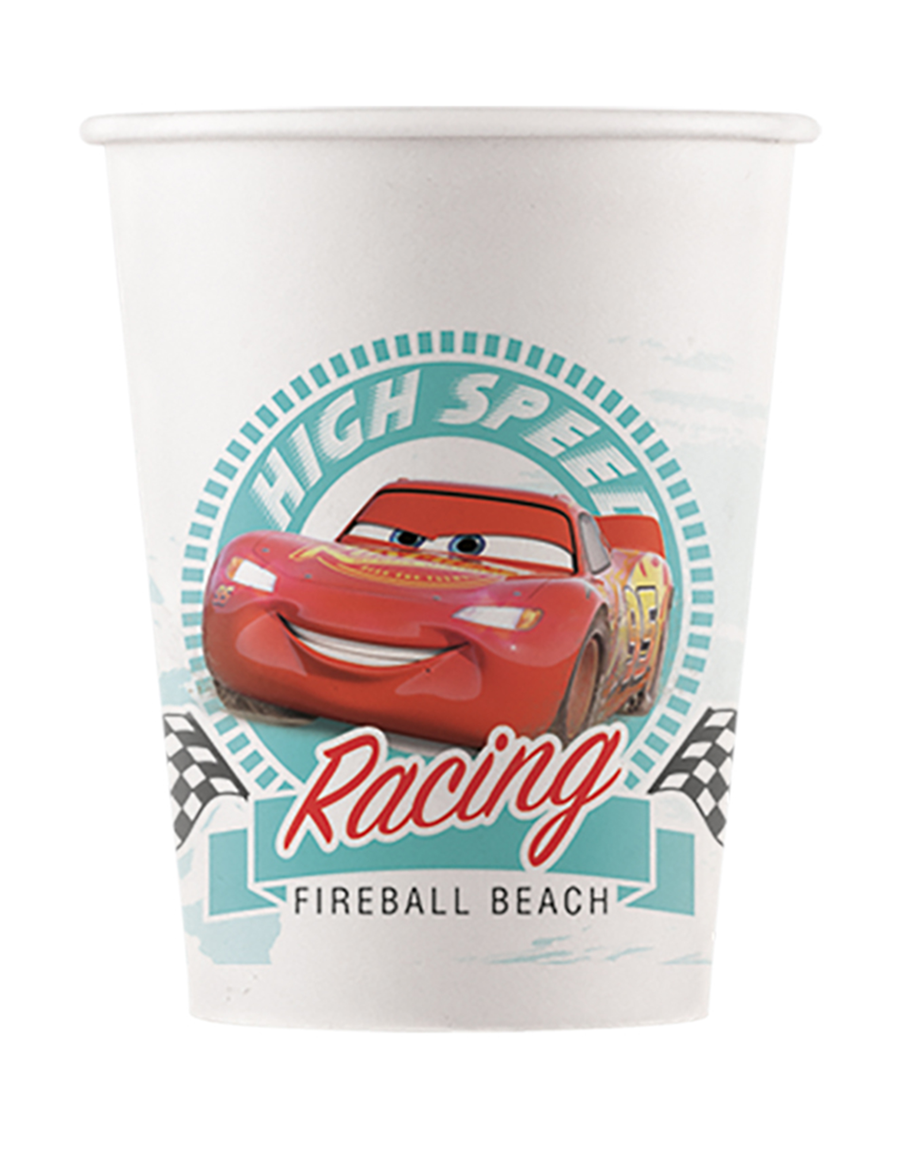 8 Gobelets en carton Cars 3 pastel 200 ml