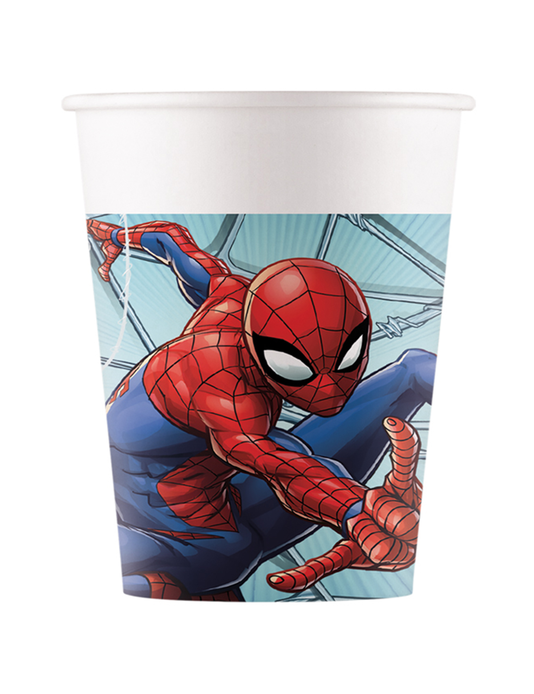 8 Gobelets en carton Spiderman 200 ml
