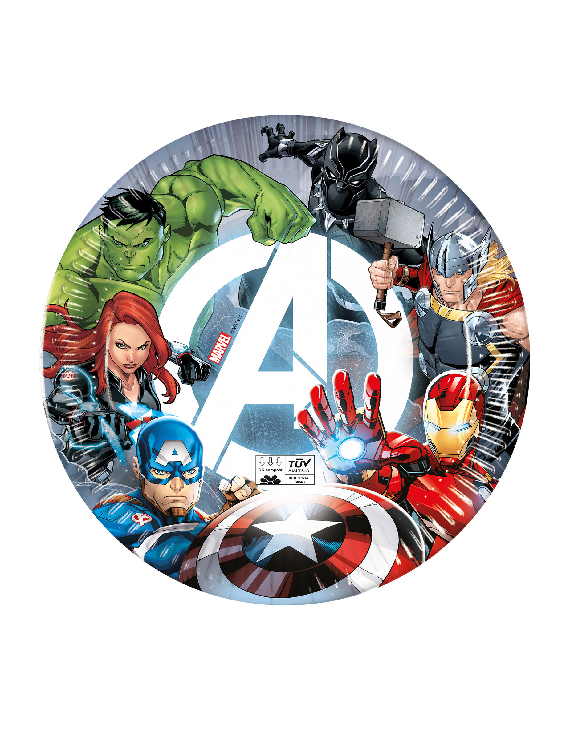 8 Assiettes en carton Avengers 23 cm