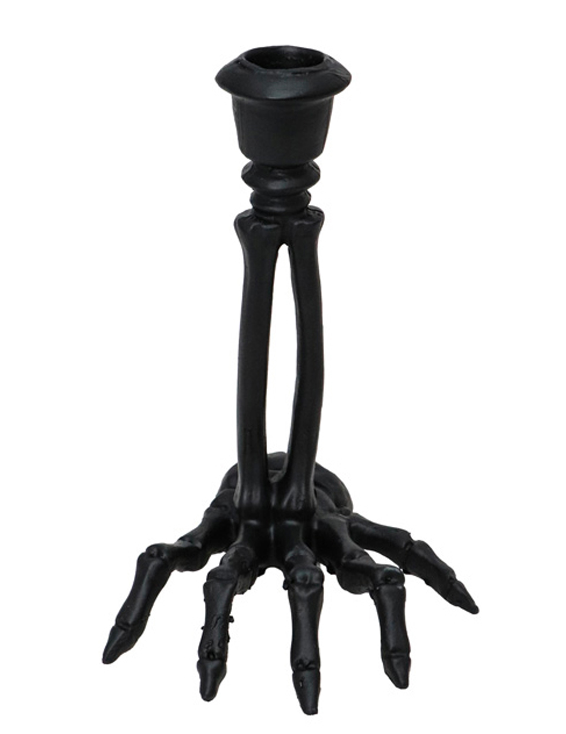 Chandelier en résine squelette noir 16 cm