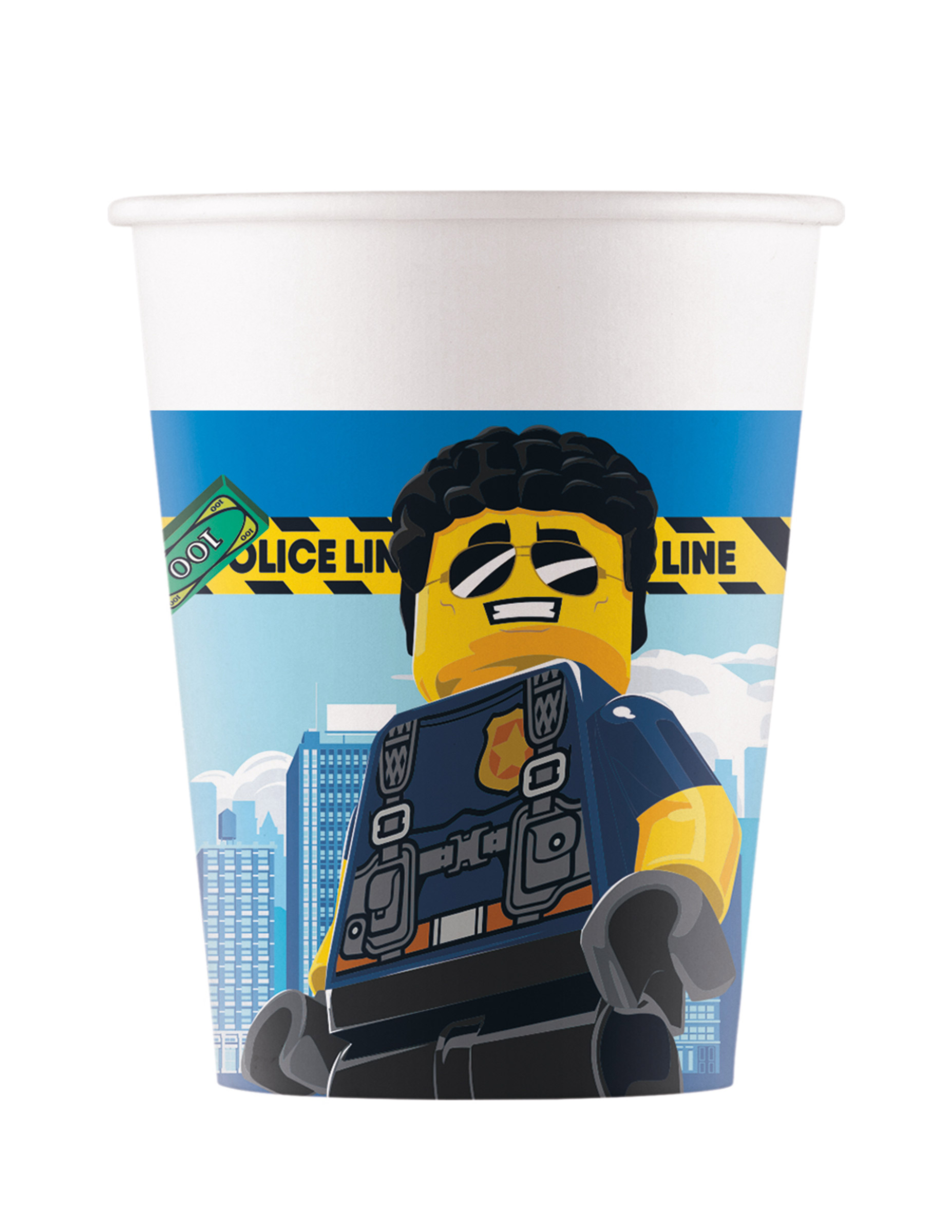 8 Gobelets en carton FSC® Lego City 200 ml